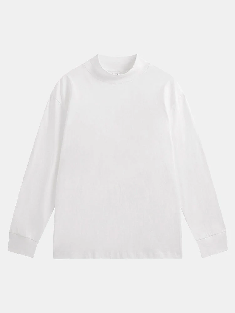 3 Stück Basic Langarm-Mock-Neck T-Shirt - Image 6