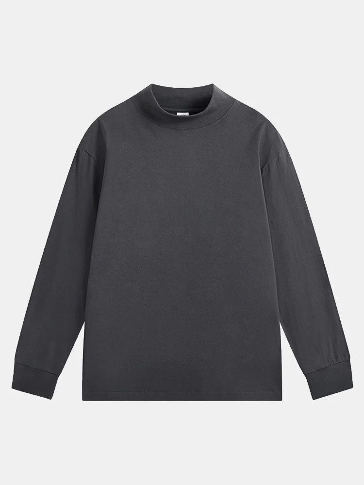 3 Stück Basic Langarm-Mock-Neck T-Shirt - Image 7