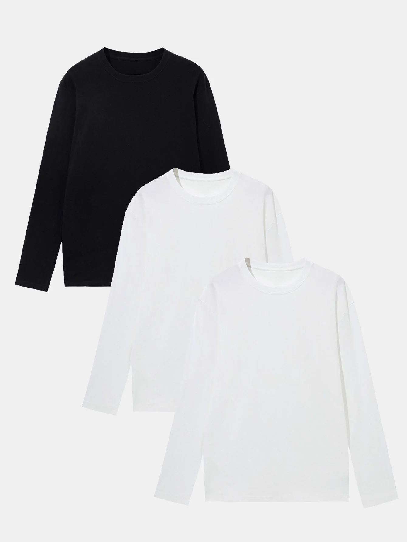 3 Stück Basic Langarm-T-Shirt - Image 3