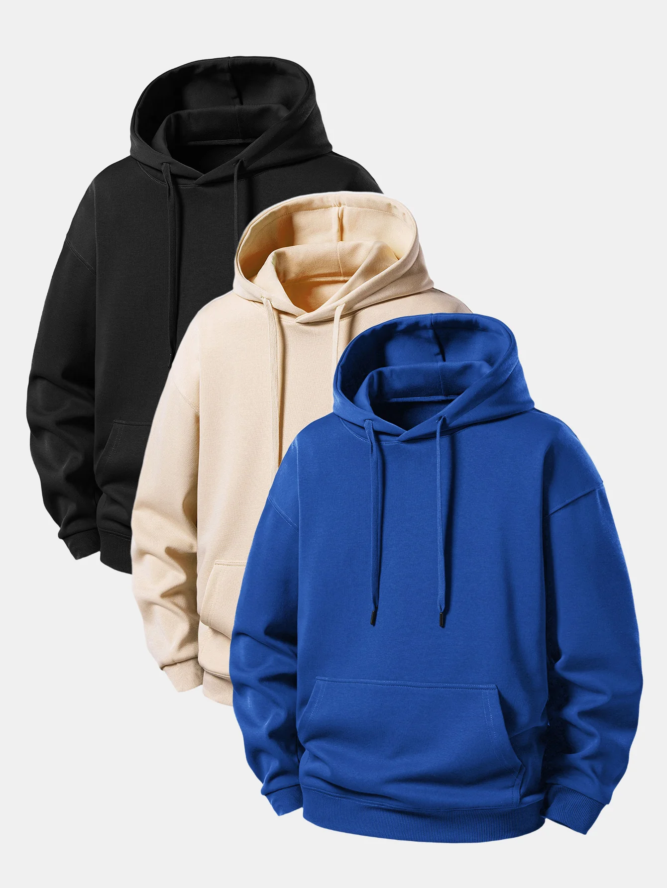 3 Pieces Basic Relax Fit Hoodie - Image 10