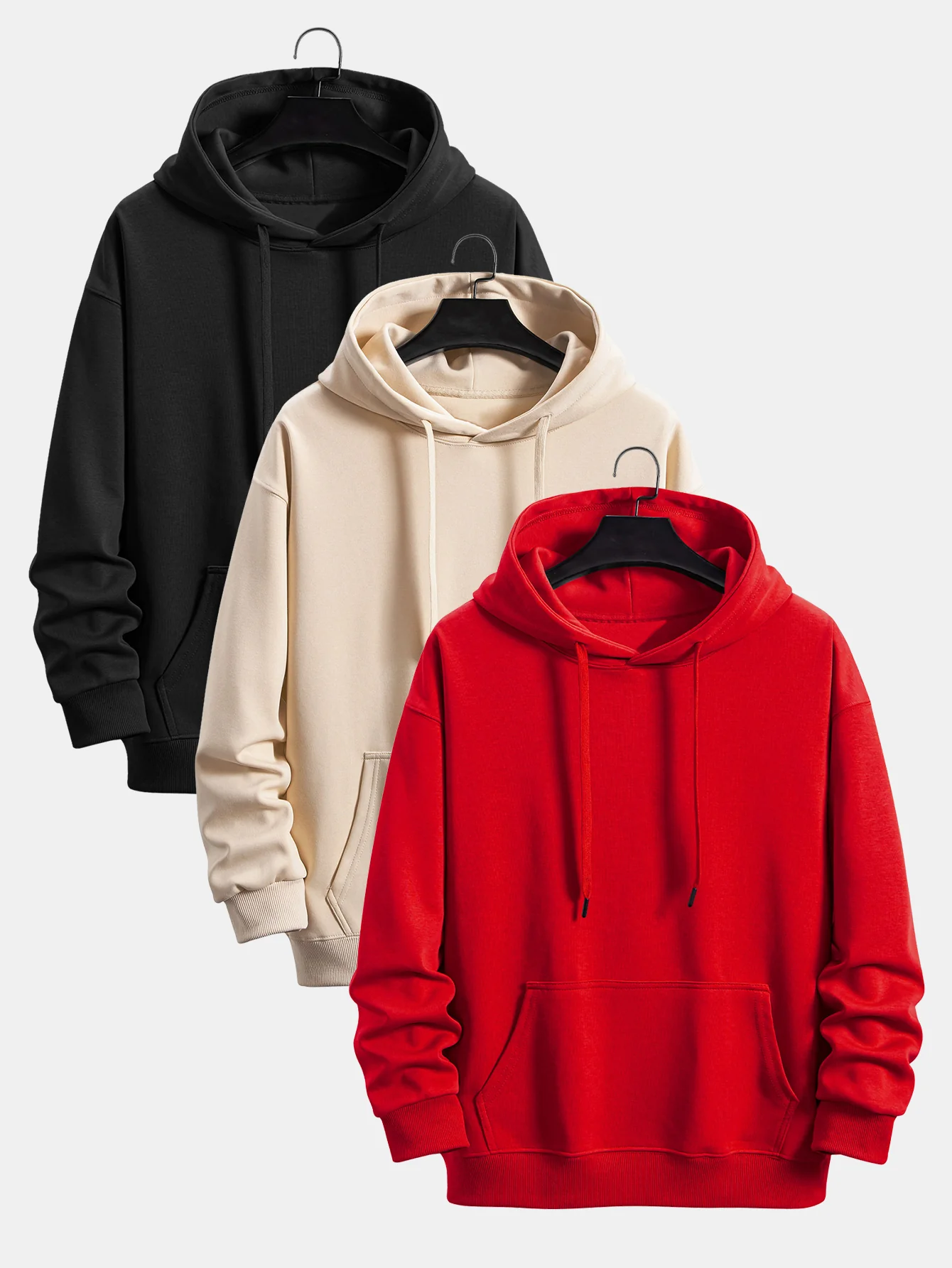3 Pieces Basic Relax Fit Hoodie - Image 7