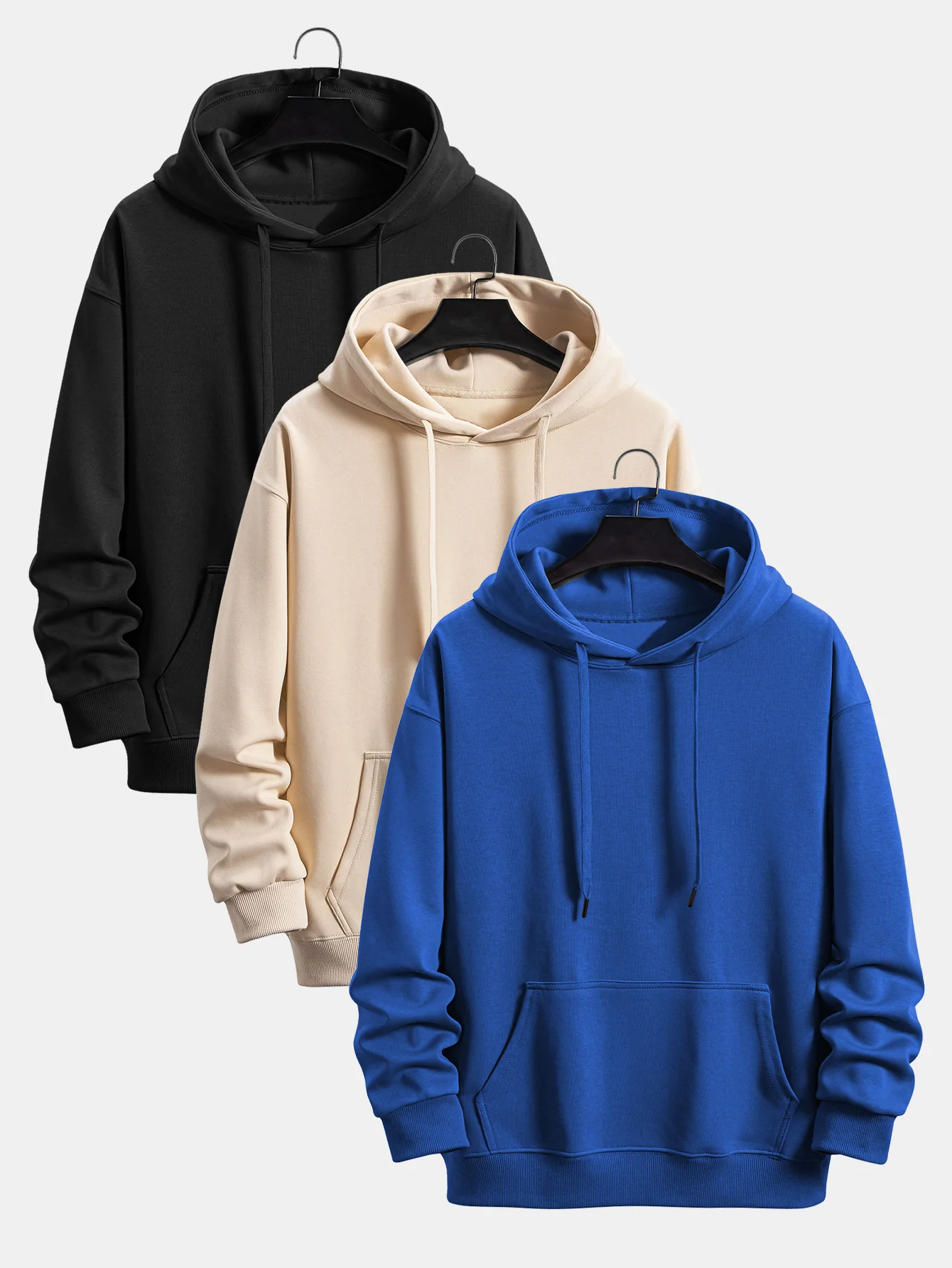 3 Pieces Basic Relax Fit Hoodie - Image 8