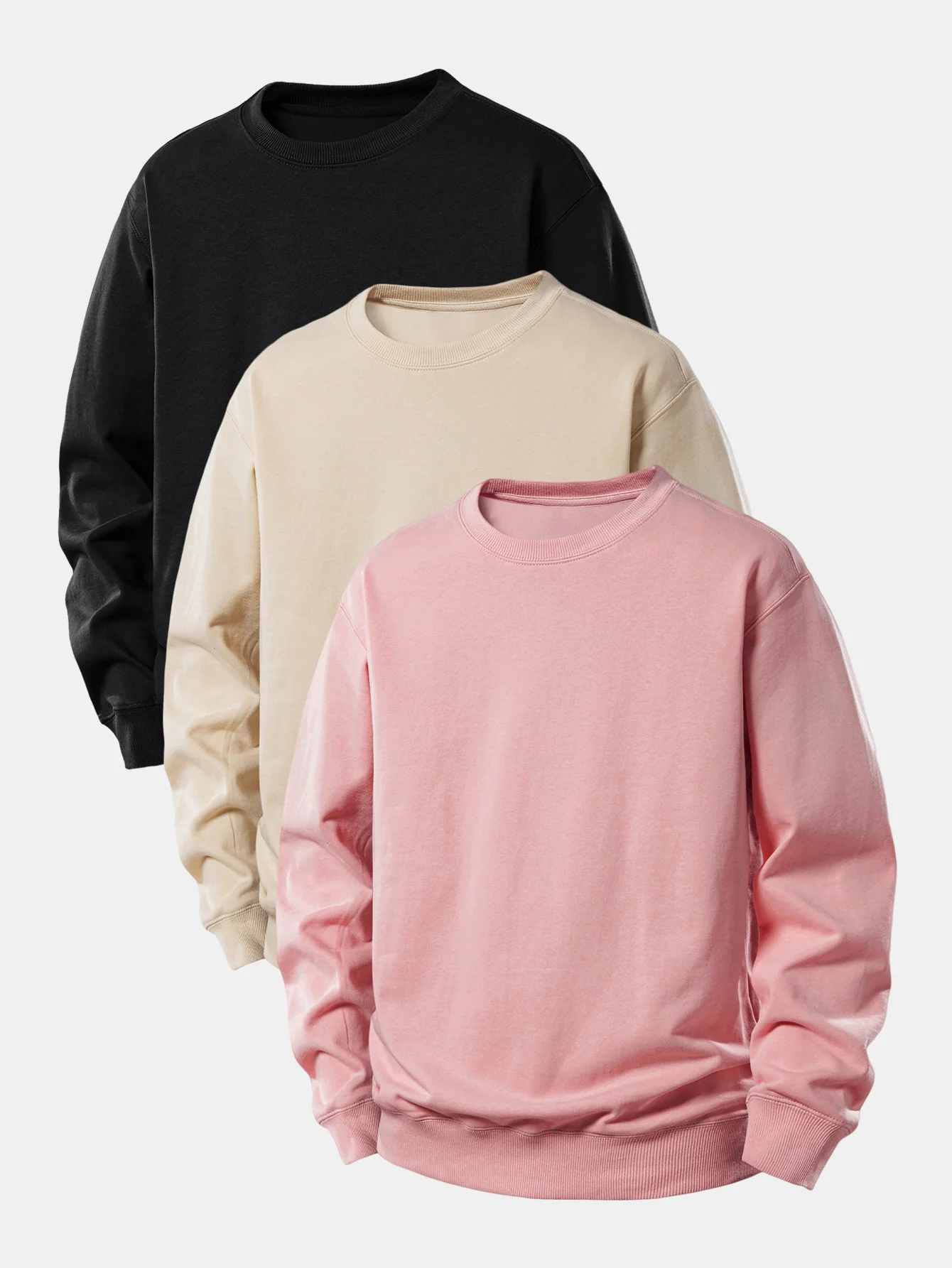 3 Stück Basic Relax Fit Sweatshirt - Image 2