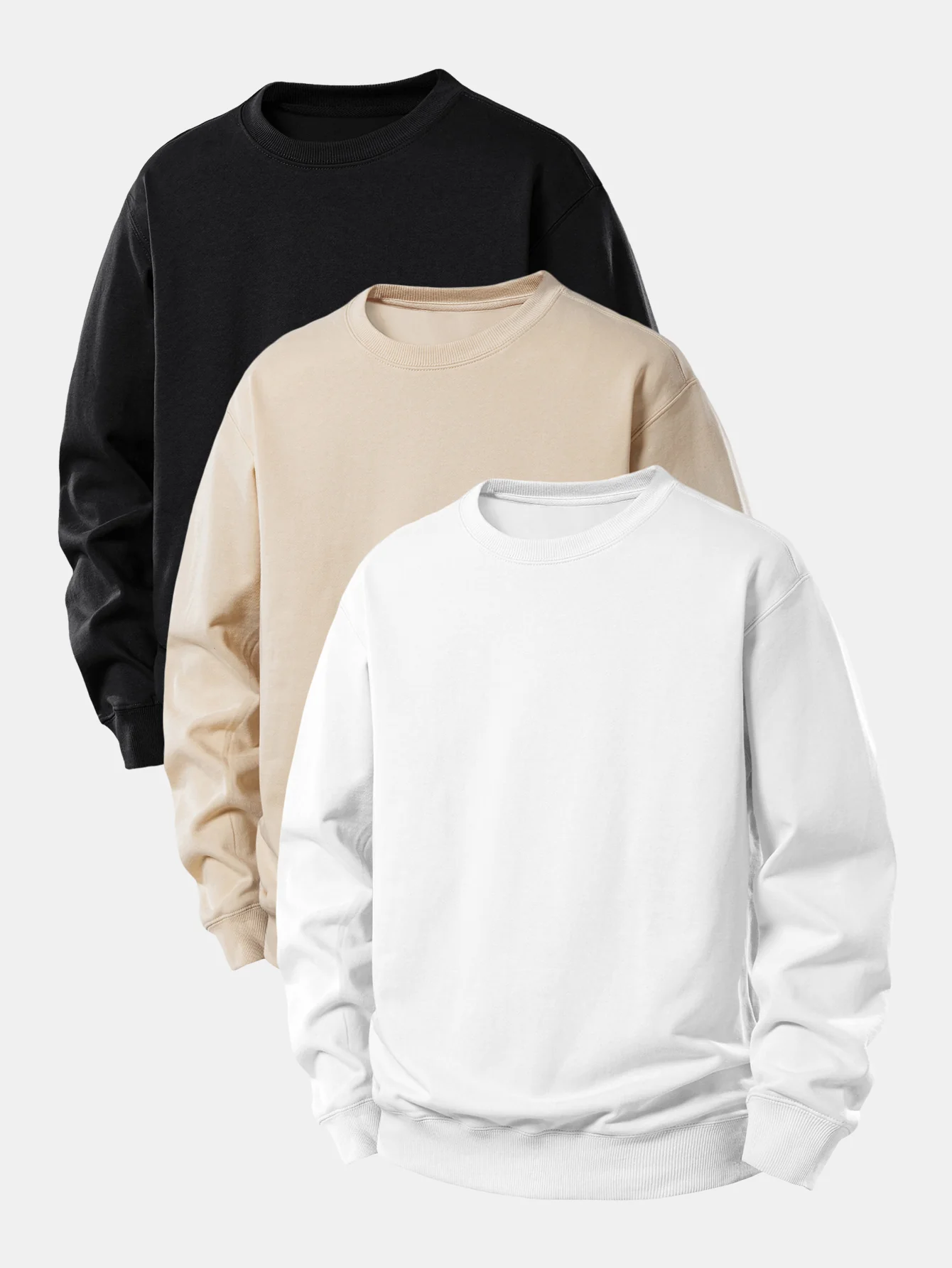3 Stück Basic Relax Fit Sweatshirt - Image 3