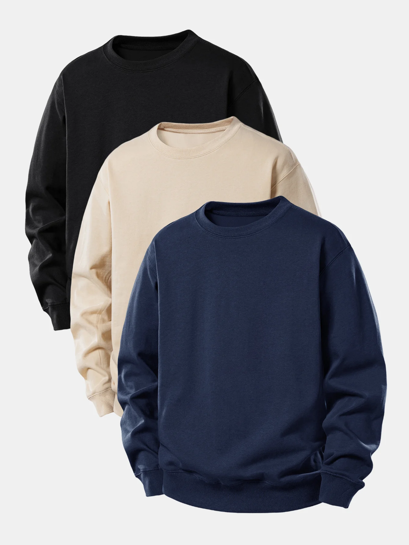 3 Stück Basic Relax Fit Sweatshirt - Image 4