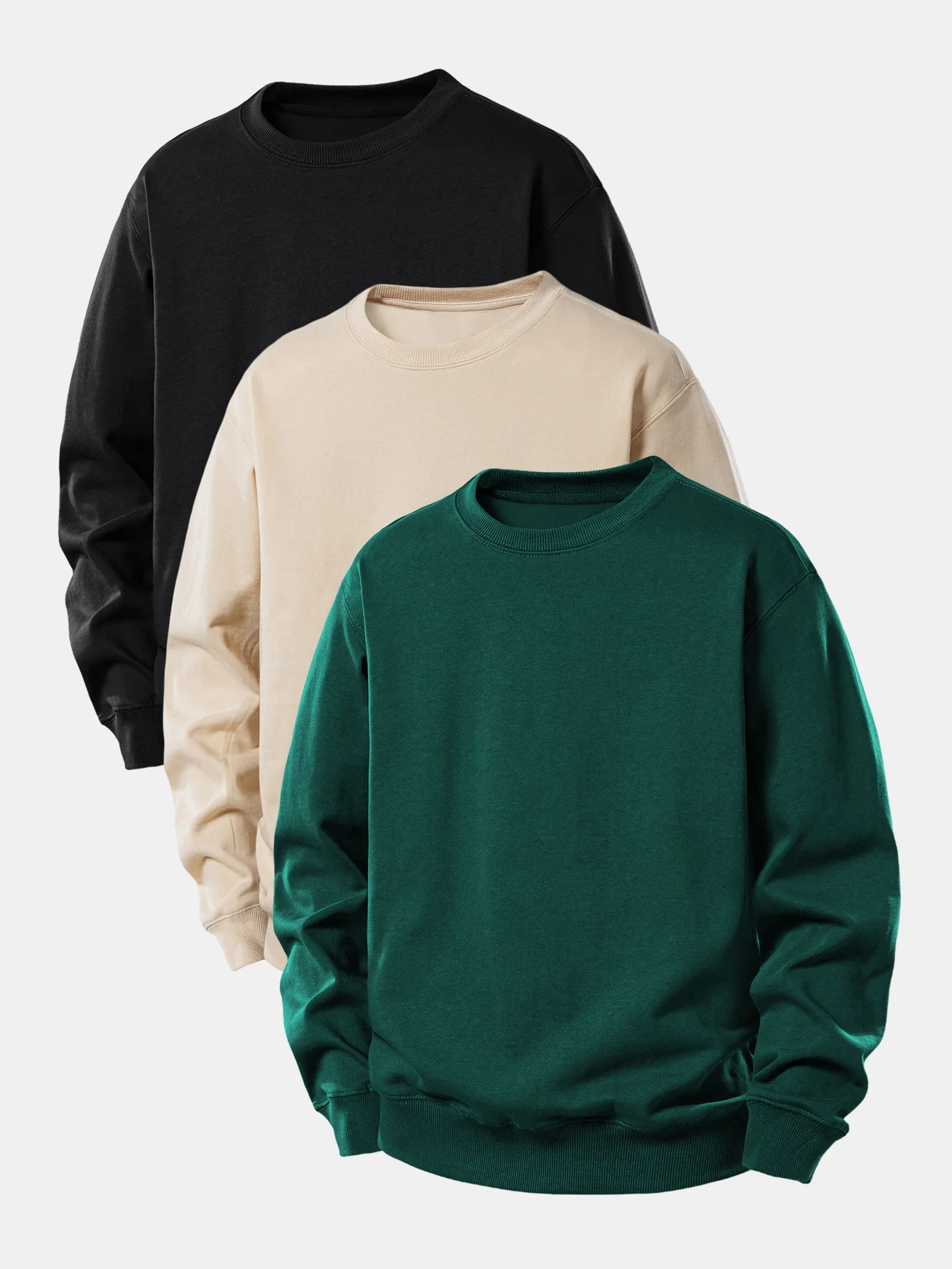 3 Stück Basic Relax Fit Sweatshirt - Image 5