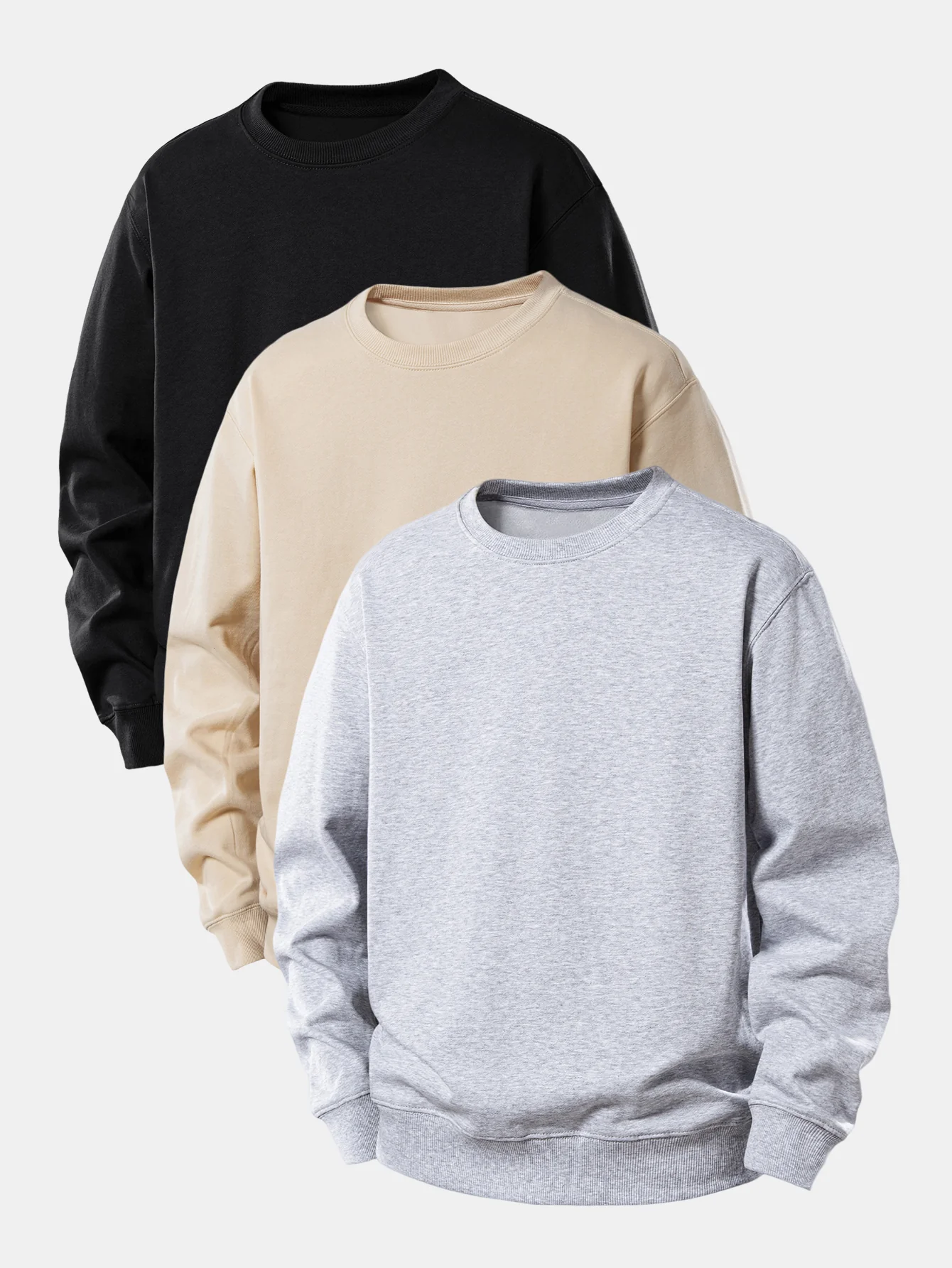 3 Stück Basic Relax Fit Sweatshirt - Image 6