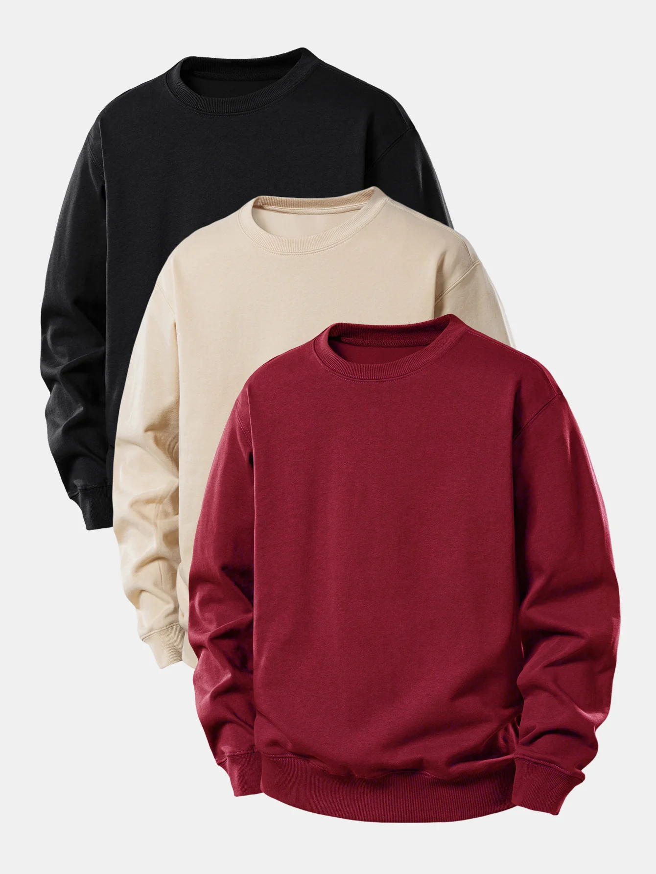 3 Stück Basic Relax Fit Sweatshirt - Image 7