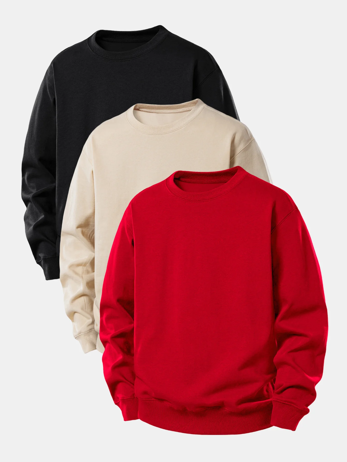 3 Stück Basic Relax Fit Sweatshirt - Image 8