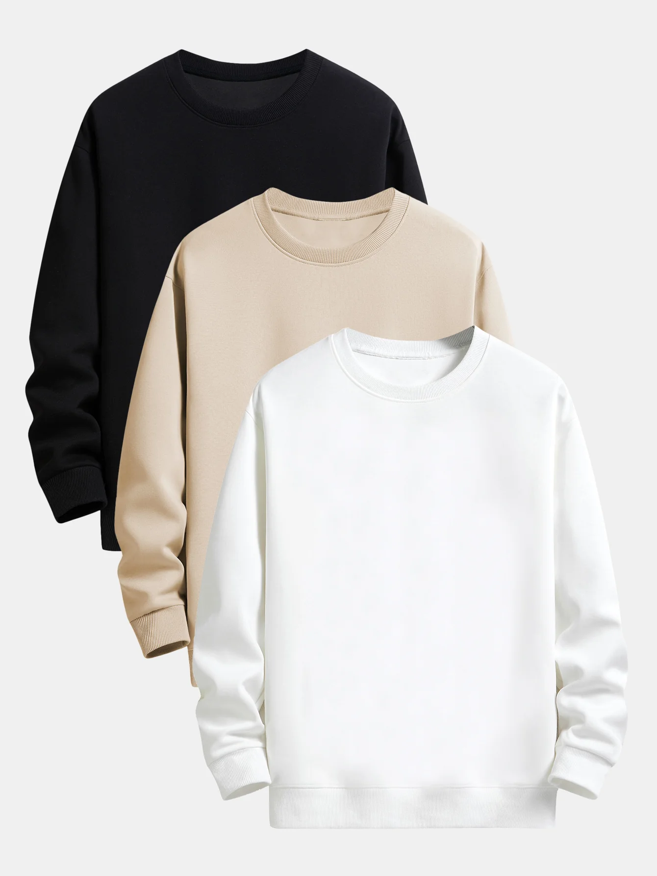 3 Stück Basic Relaxed Fit Sweatshirt - Image 2