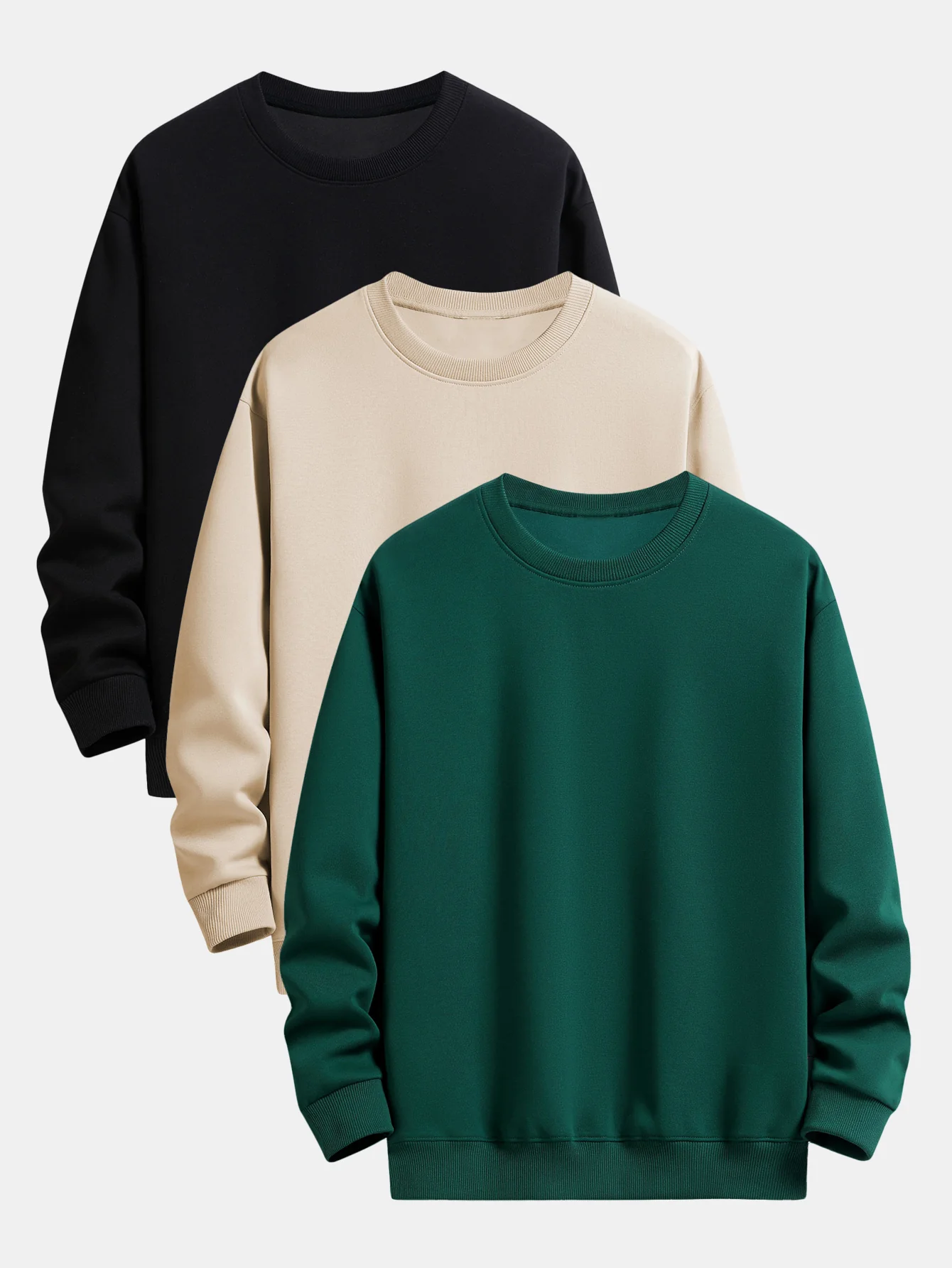 3 Stück Basic Relaxed Fit Sweatshirt - Image 3