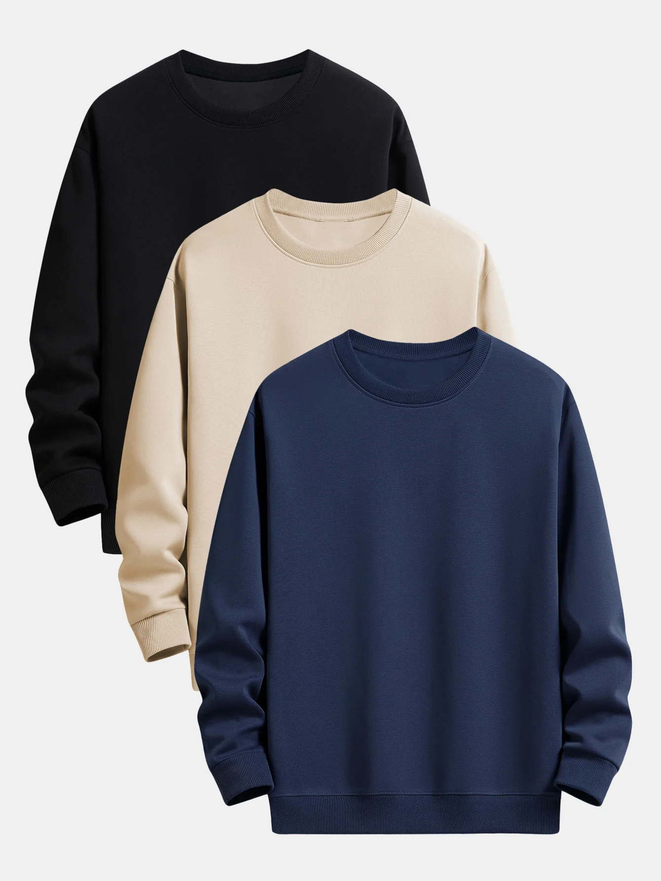 3 Stück Basic Relaxed Fit Sweatshirt - Image 4