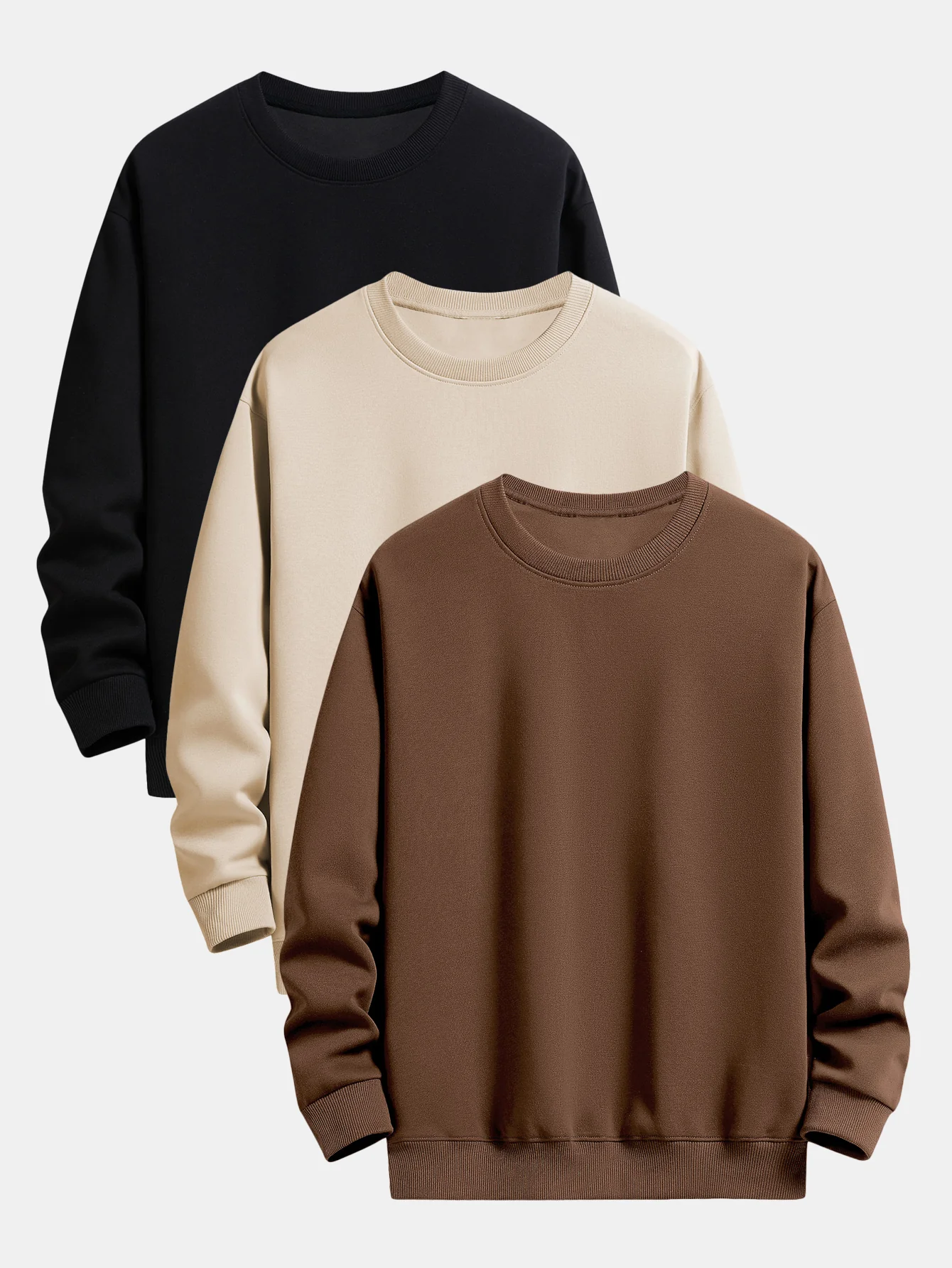 3 Stück Basic Relaxed Fit Sweatshirt - Image 5