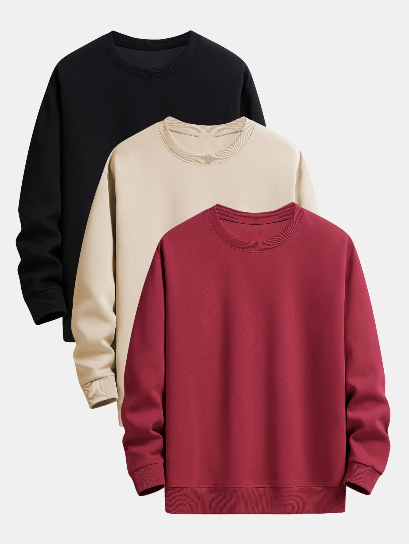 3 Stück Basic Relaxed Fit Sweatshirt - Image 6