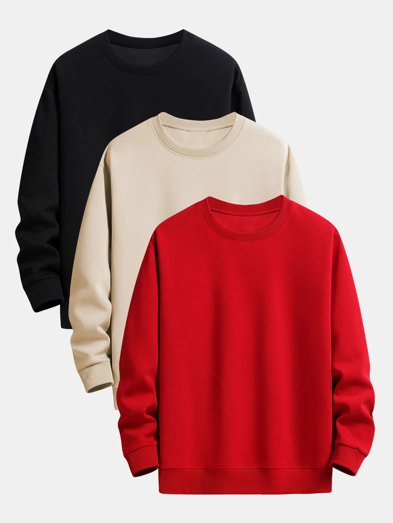 3 Stück Basic Relaxed Fit Sweatshirt - Image 7