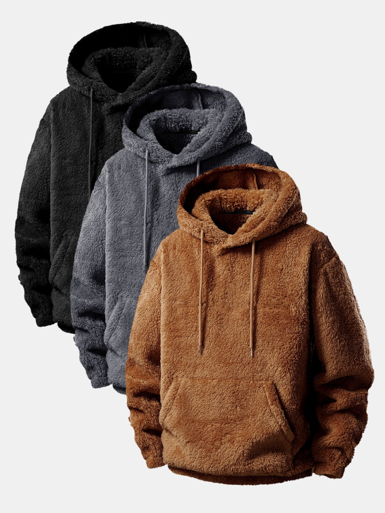 3 Pieces Basic Teddy Hoodies - Image 2