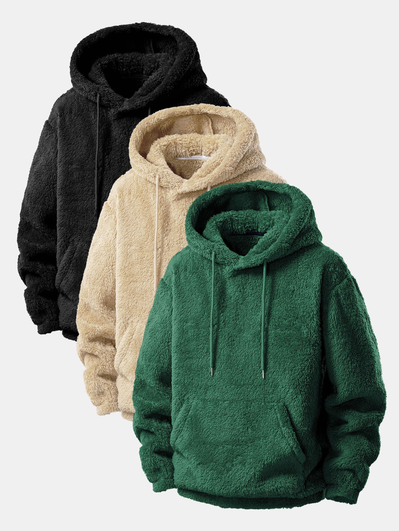 3 Pieces Basic Teddy Hoodies - Image 3