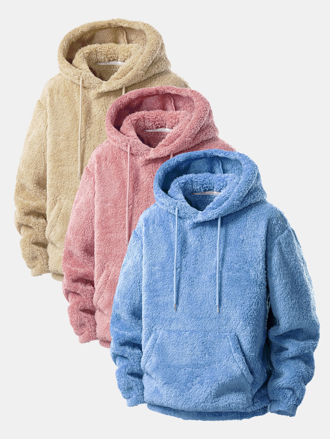 3 Pieces Basic Teddy Hoodies - Image 7