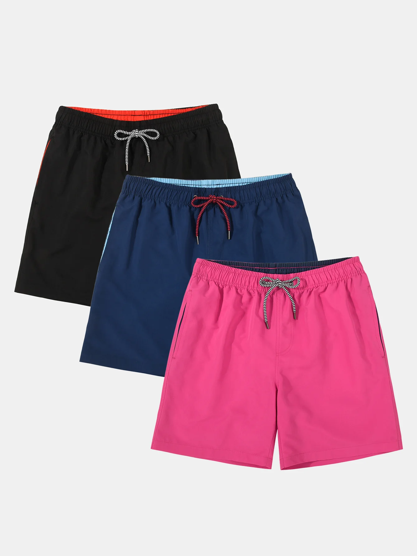 3 Stück Kontrast-Taillenshorts - Image 2