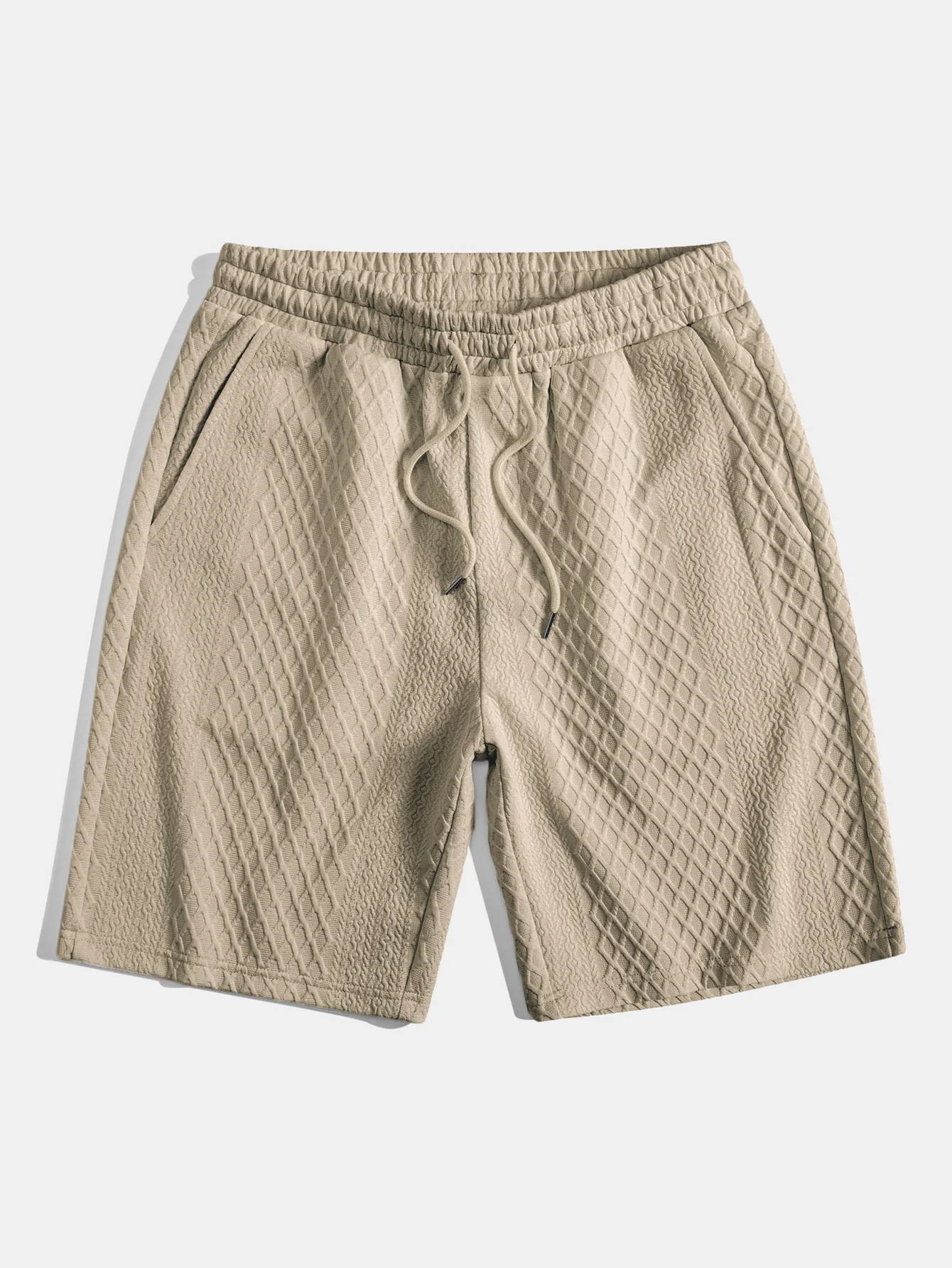 3 Stück Diamant Geometrische Jacquard Kordelzug Shorts - Image 5