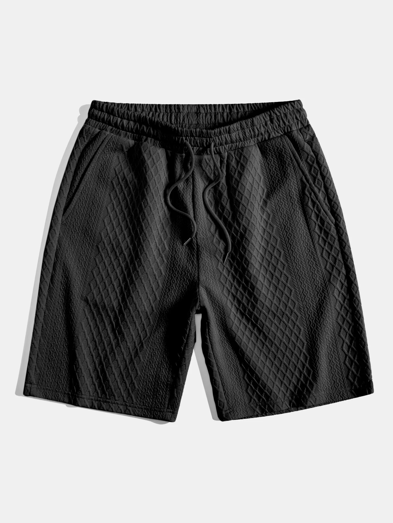 3 Stück Diamant Geometrische Jacquard Kordelzug Shorts - Image 7