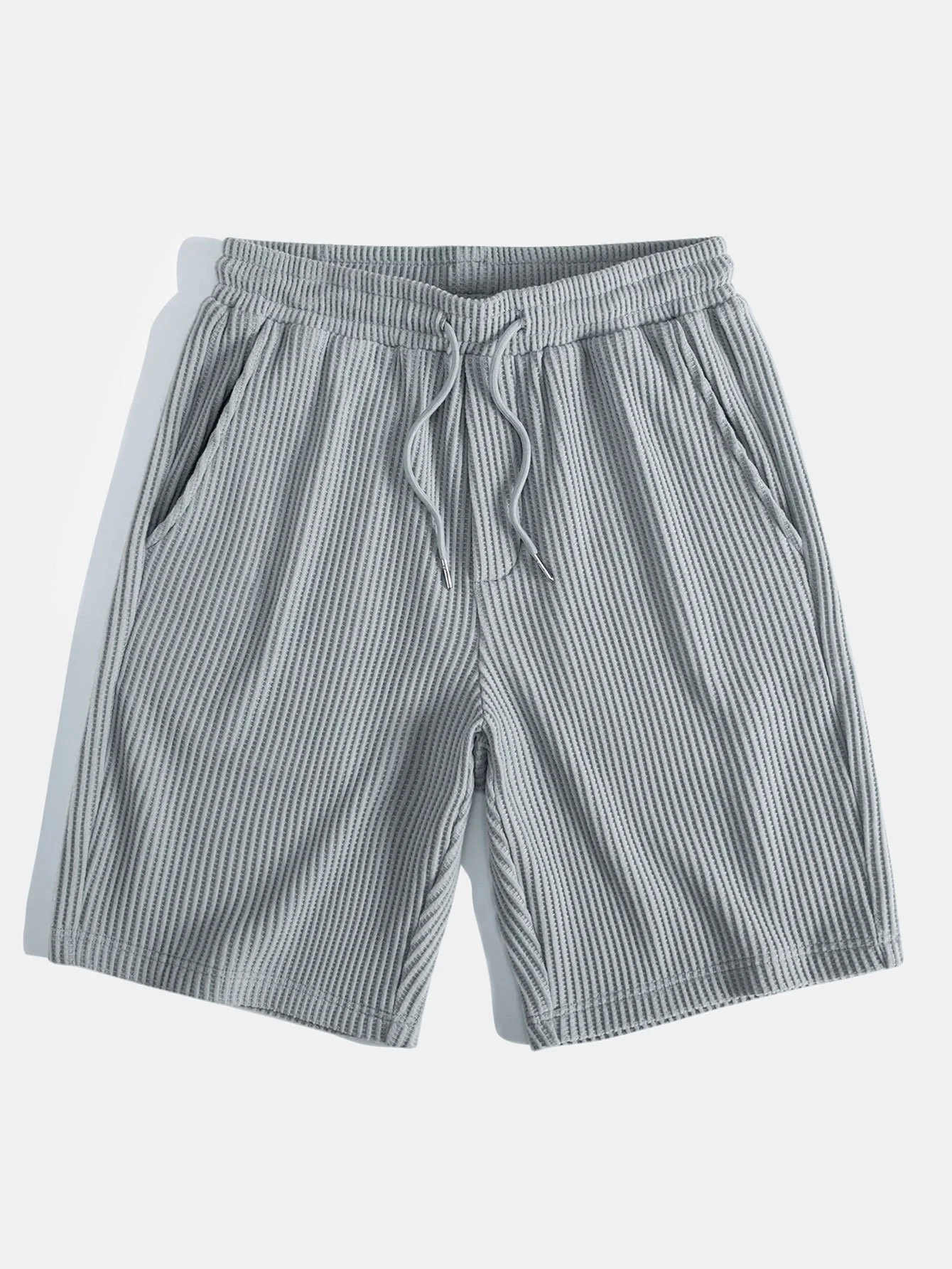 Kurzärmeliges Waffel-Poloshirt & Strick-Waffel-Shorts mit Kordelzug - Image 14