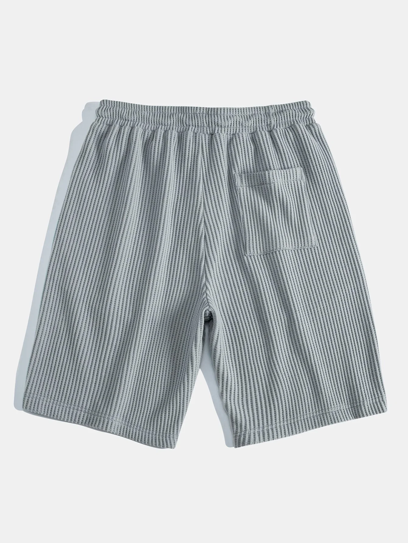 3-teiliges Kordelzug Strick Waffel Shorts - Image 15