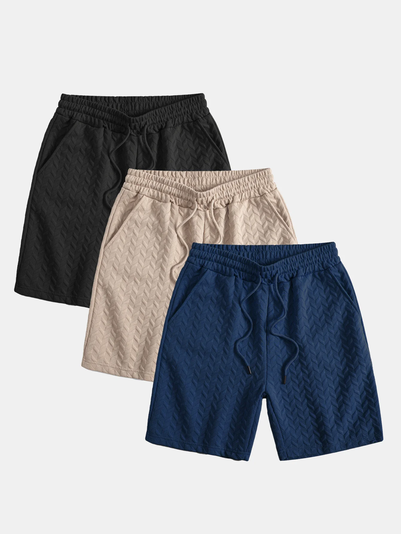 3 Stück geometrische Jacquard-Shorts - Image 2