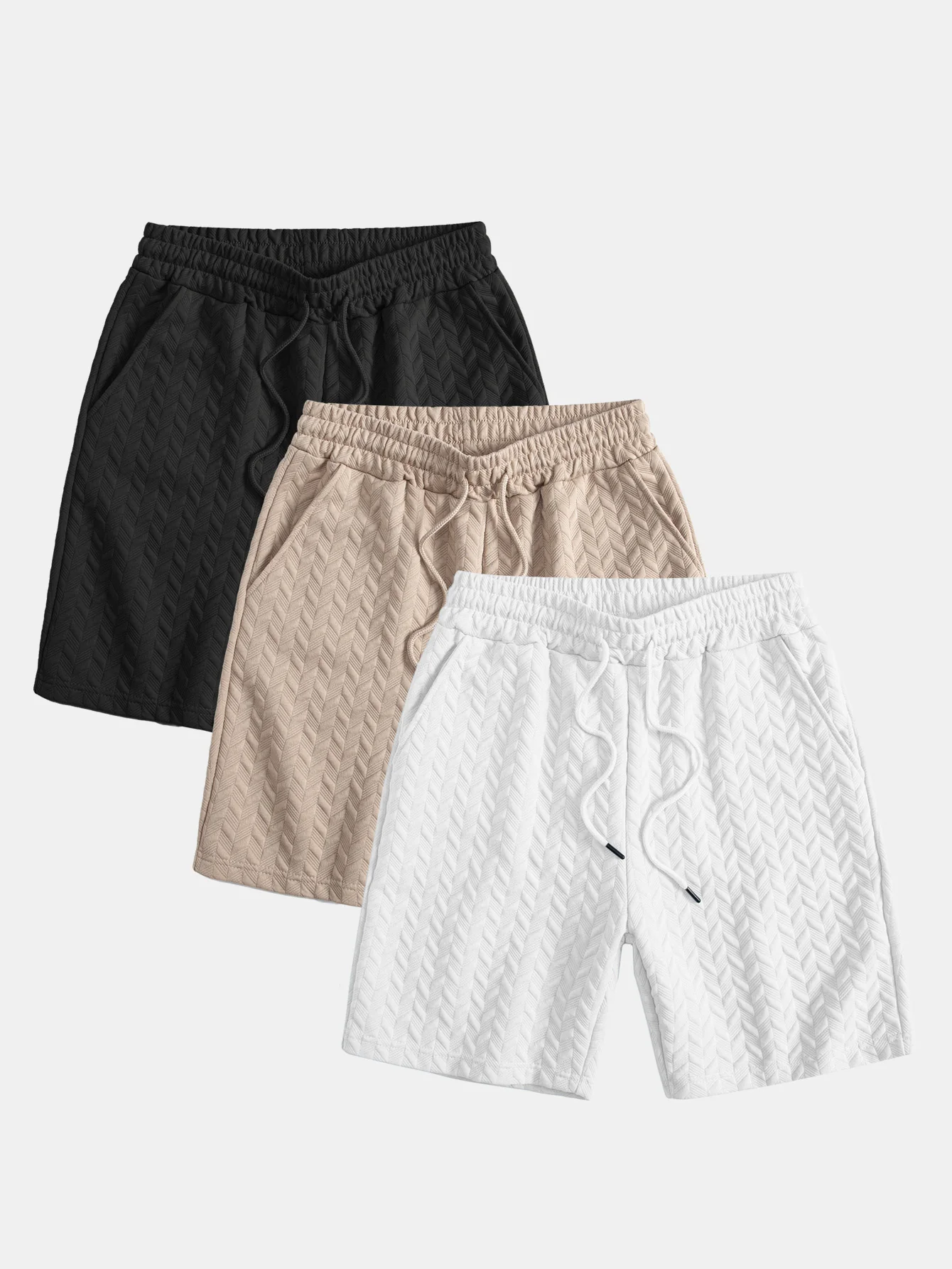 3 Stück geometrische Jacquard-Shorts - Image 4