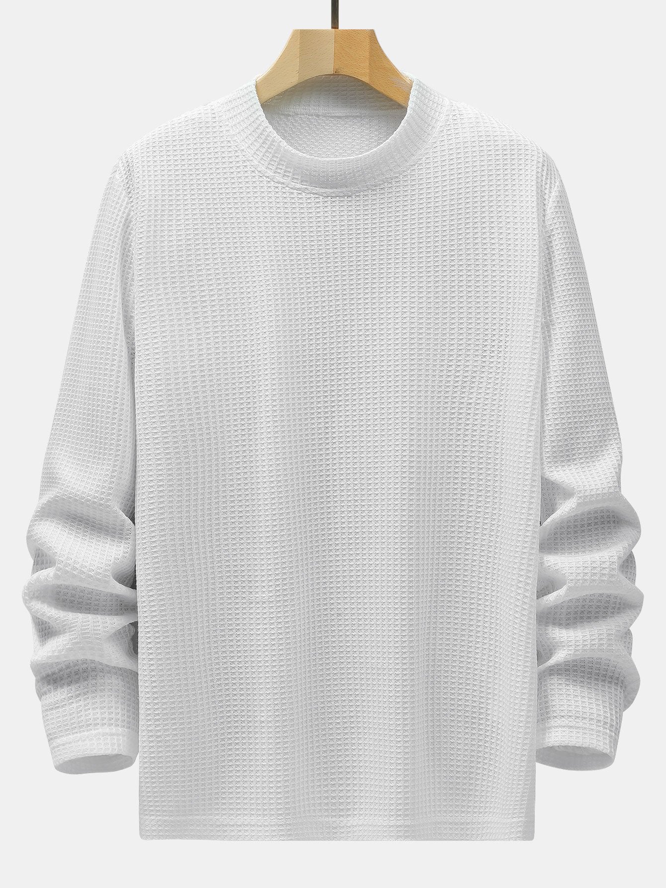 3 Stück Langarm Strick Waffel Stehkragen T-Shirts - Image 2