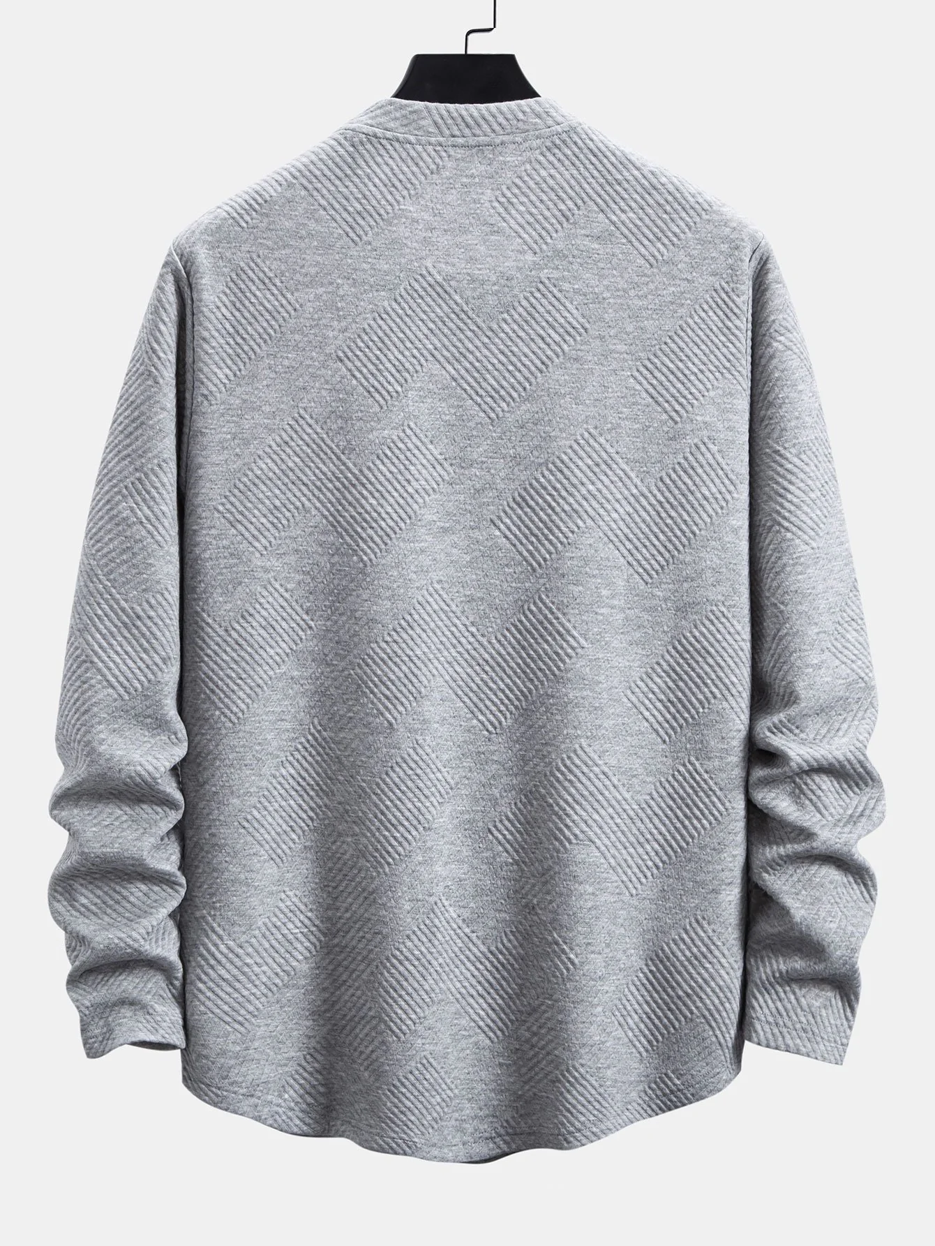 3 Stück Langarm Streifen Jacquard Bogen Saum T-Shirts - Image 10