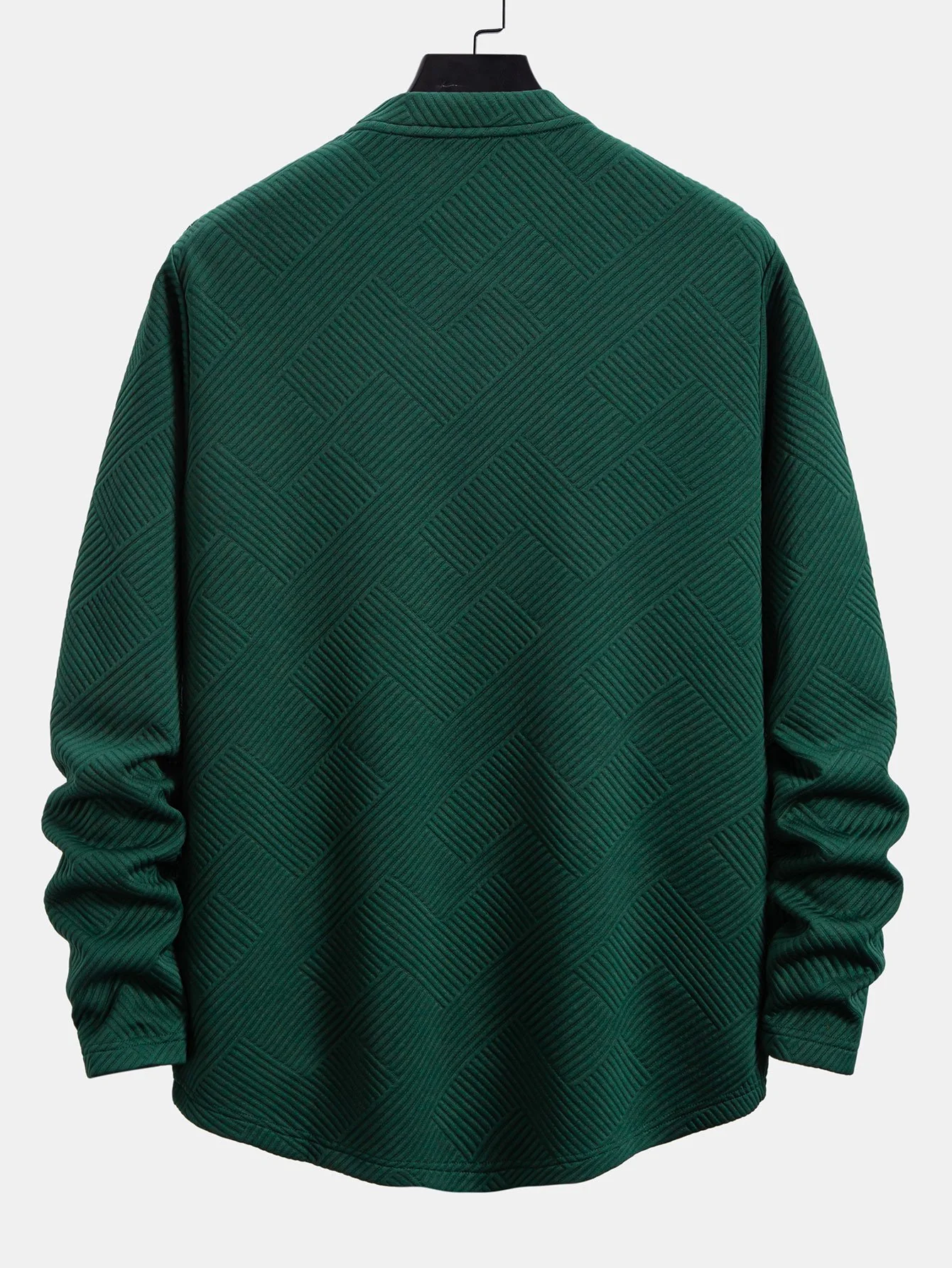 3 Stück Langarm Streifen Jacquard Bogen Saum T-Shirts - Image 4