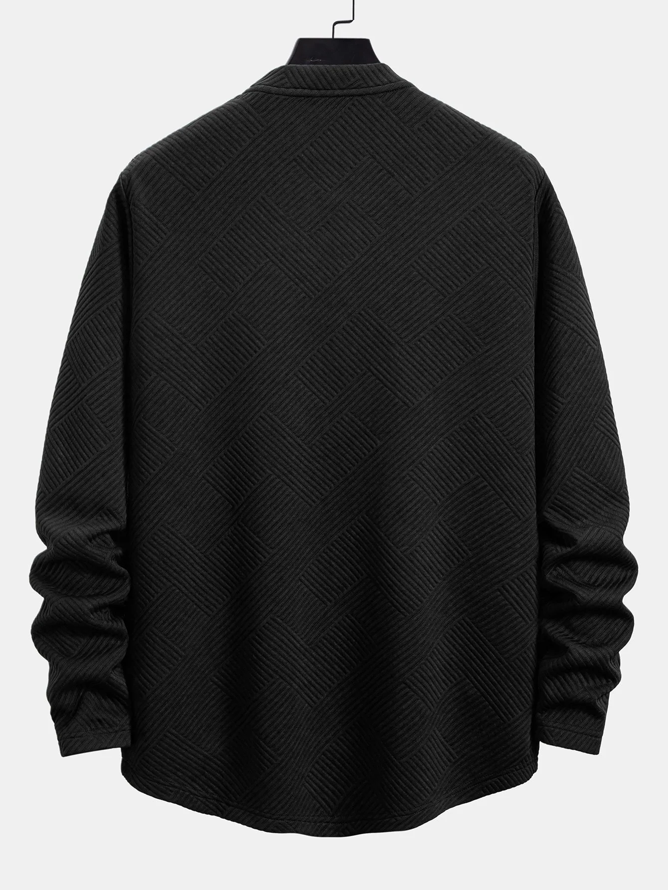 3 Stück Langarm Streifen Jacquard Bogen Saum T-Shirts - Image 6