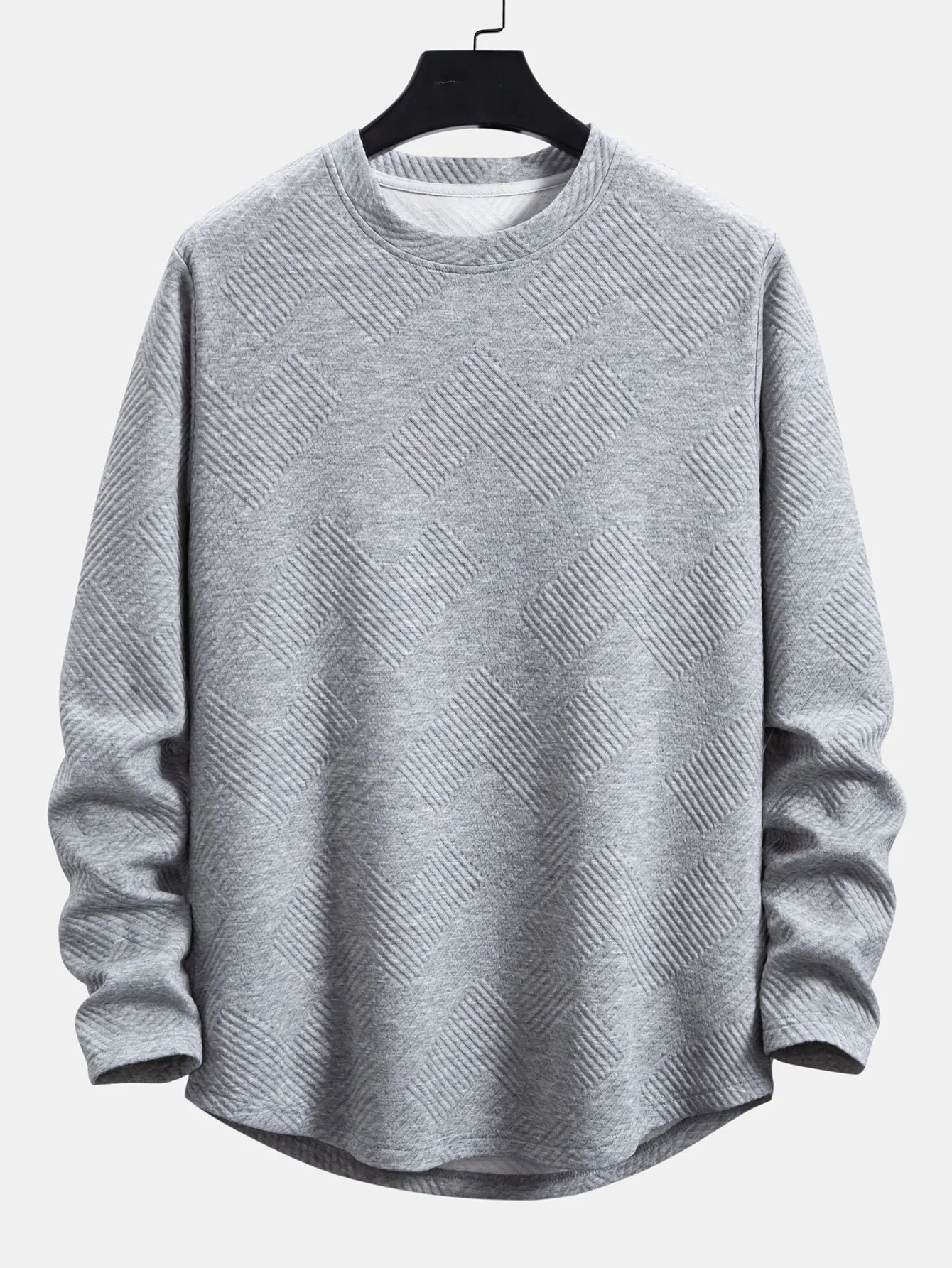 3 Stück Langarm Streifen Jacquard Bogen Saum T-Shirts - Image 9