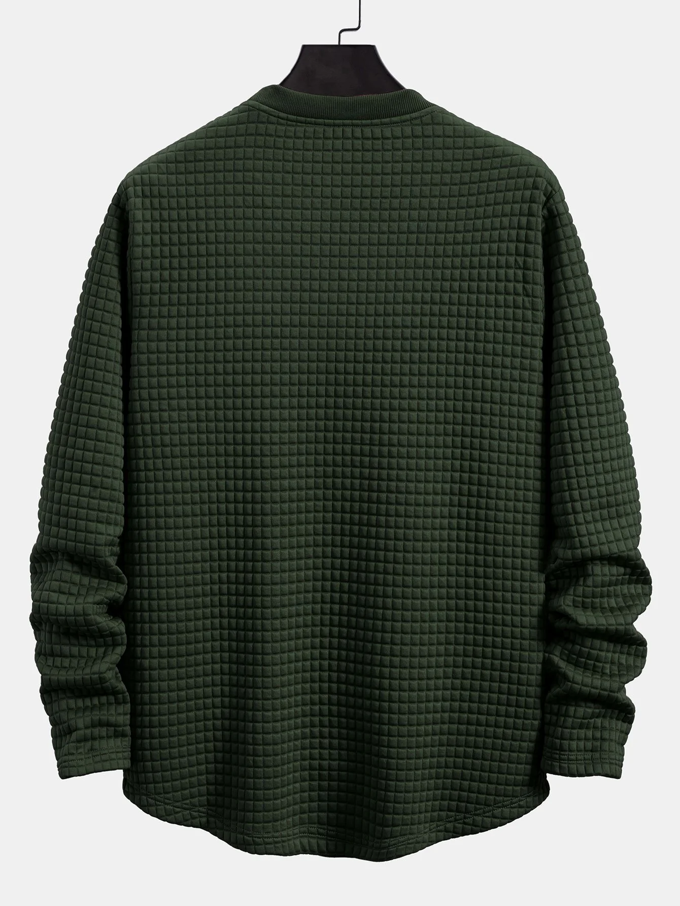 3 Stück Langarm Waffel Arc Saum T-Shirts - Image 10
