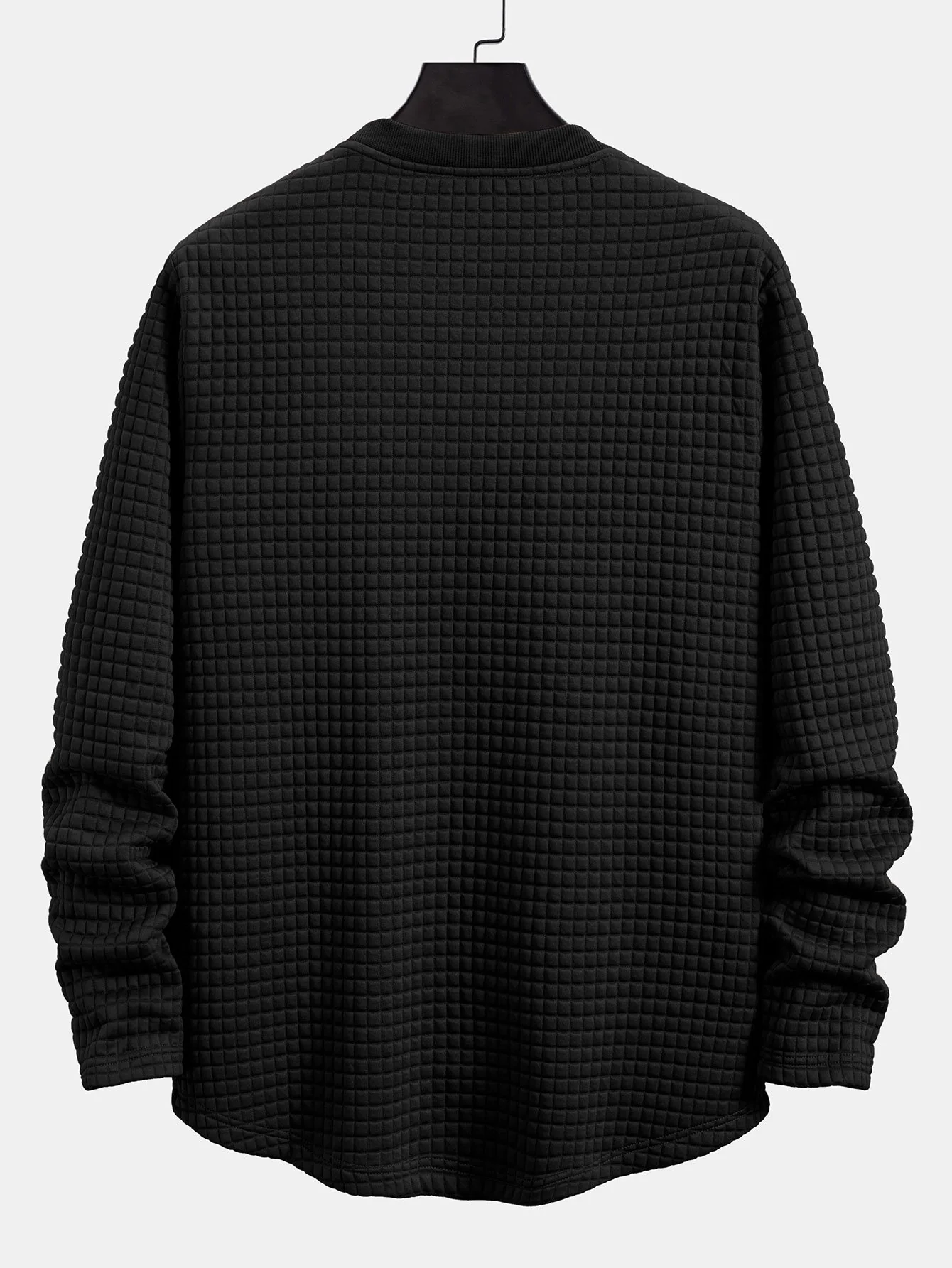 3 Stück Langarm Waffel Arc Saum T-Shirts - Image 4