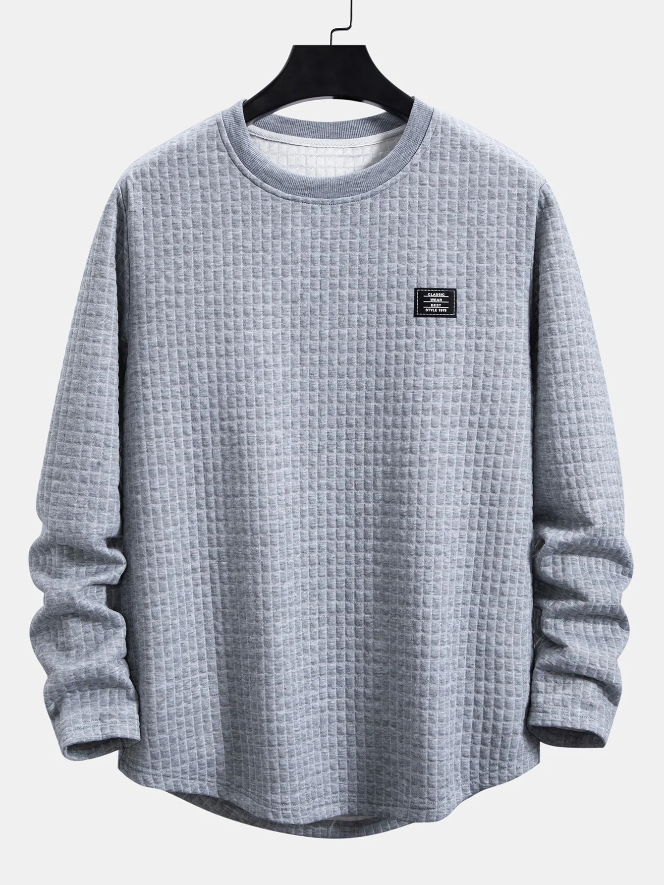 3 Stück Langarm Waffel Arc Saum T-Shirts - Image 5