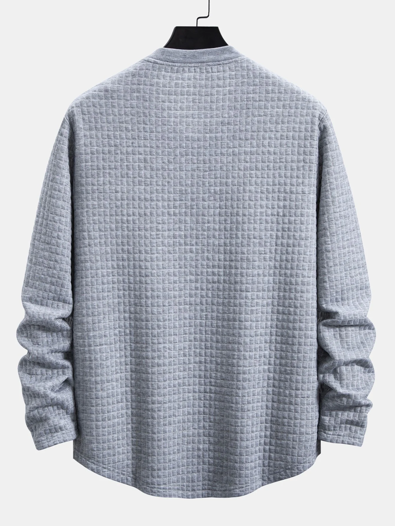 3 Stück Langarm Waffel Arc Saum T-Shirts - Image 6