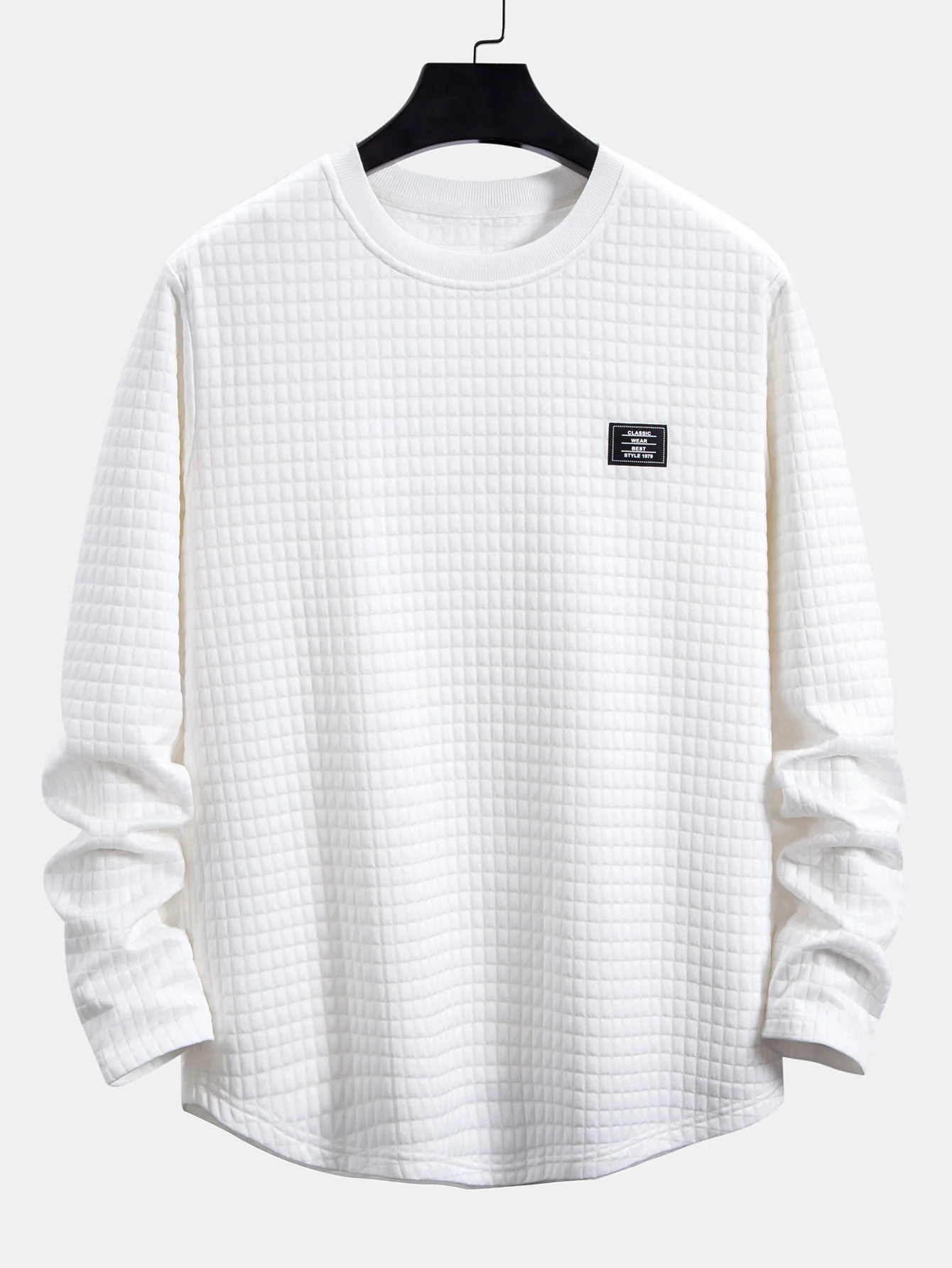 3 Stück Langarm Waffel Arc Saum T-Shirts - Image 7