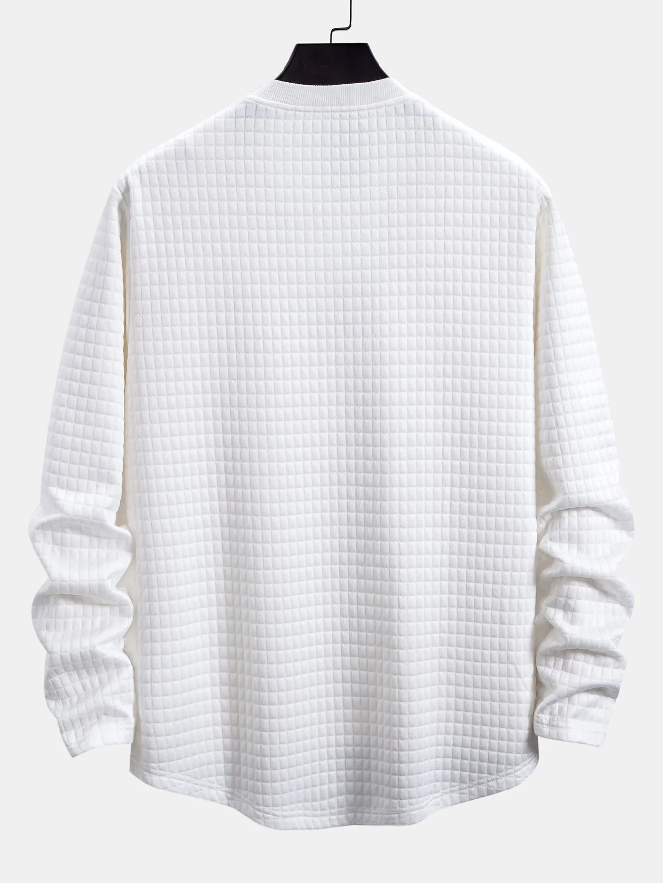 3 Stück Langarm Waffel Arc Saum T-Shirts - Image 8
