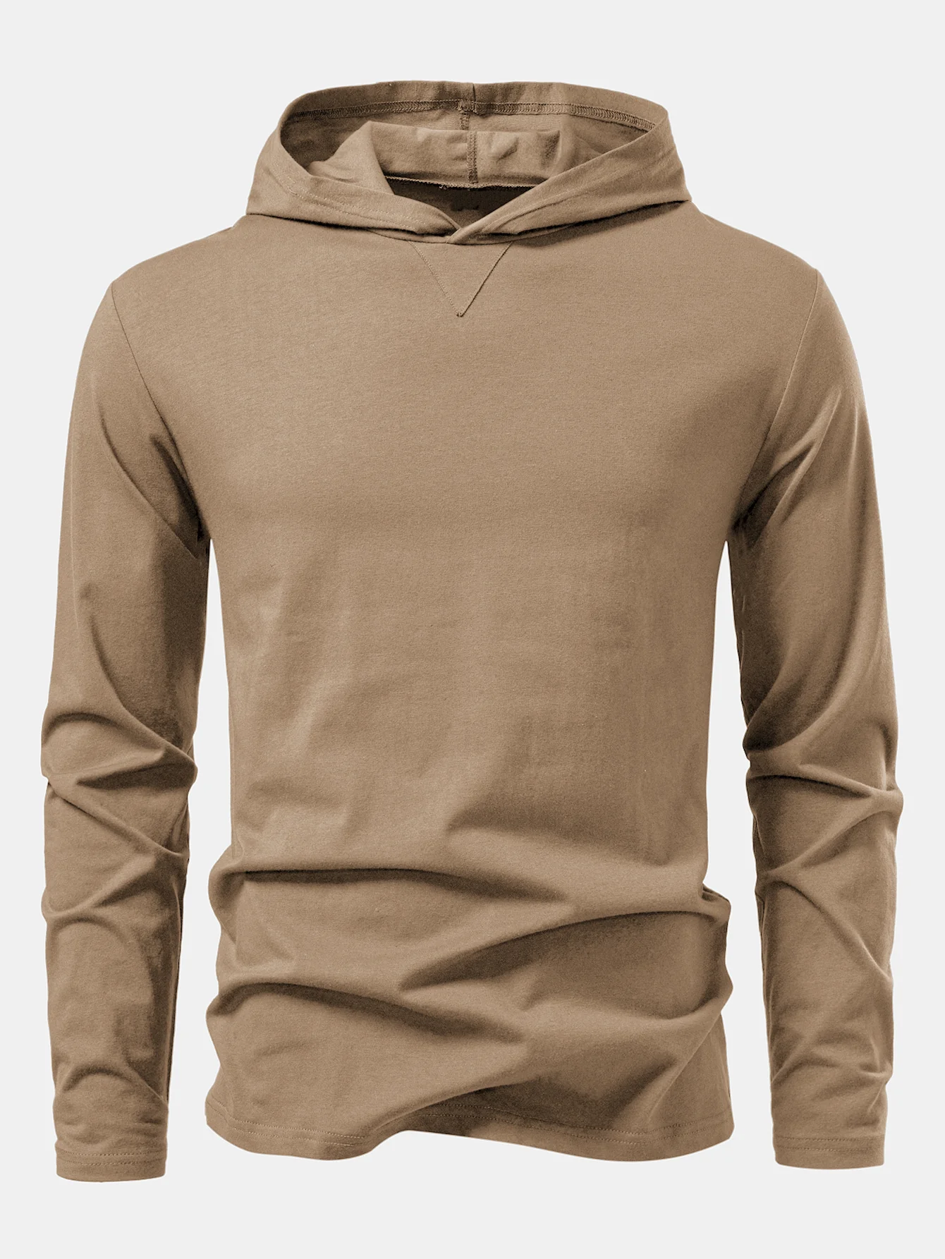 Langärmliges Baumwoll-Kapuzen-T-Shirt - Image 7