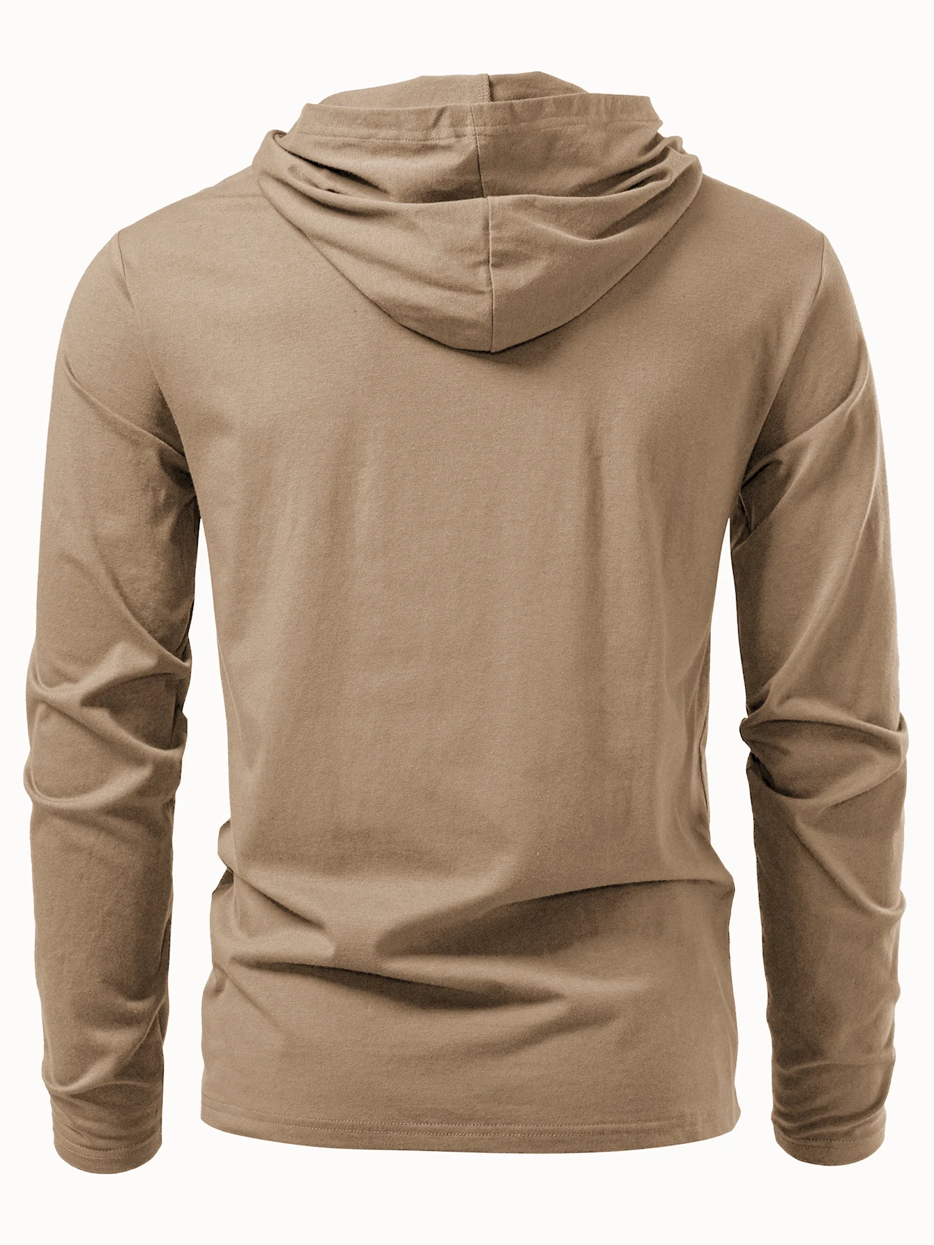 Langärmliges Baumwoll-Kapuzen-T-Shirt - Image 8