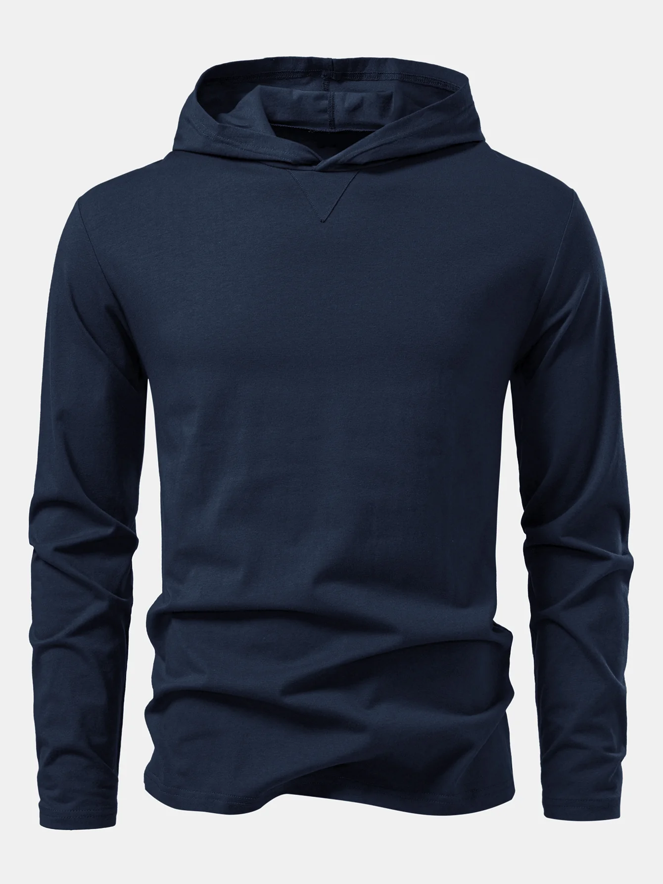 Langärmliges Baumwoll-Kapuzen-T-Shirt - Image 9