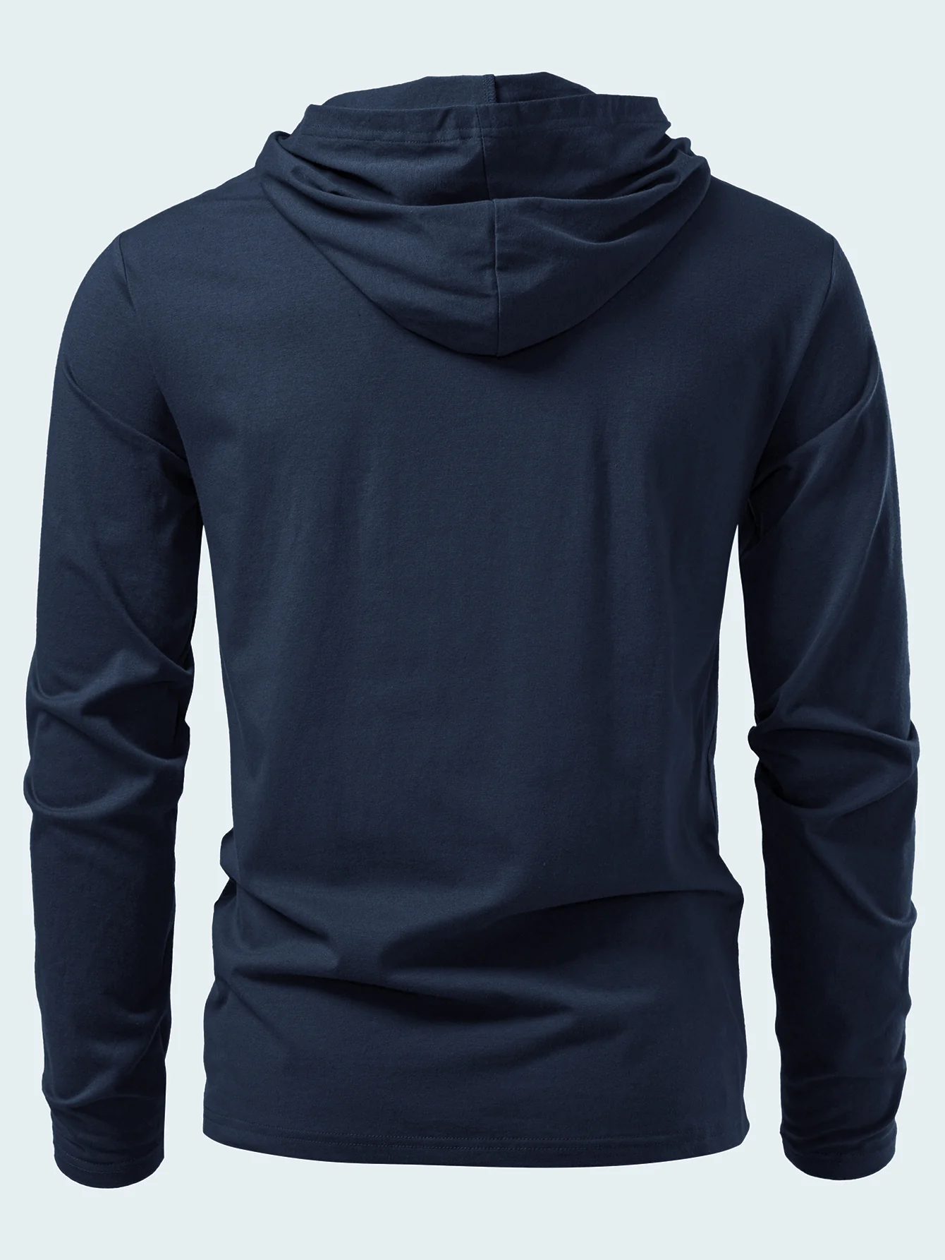 Langärmliges Baumwoll-Kapuzen-T-Shirt - Image 10