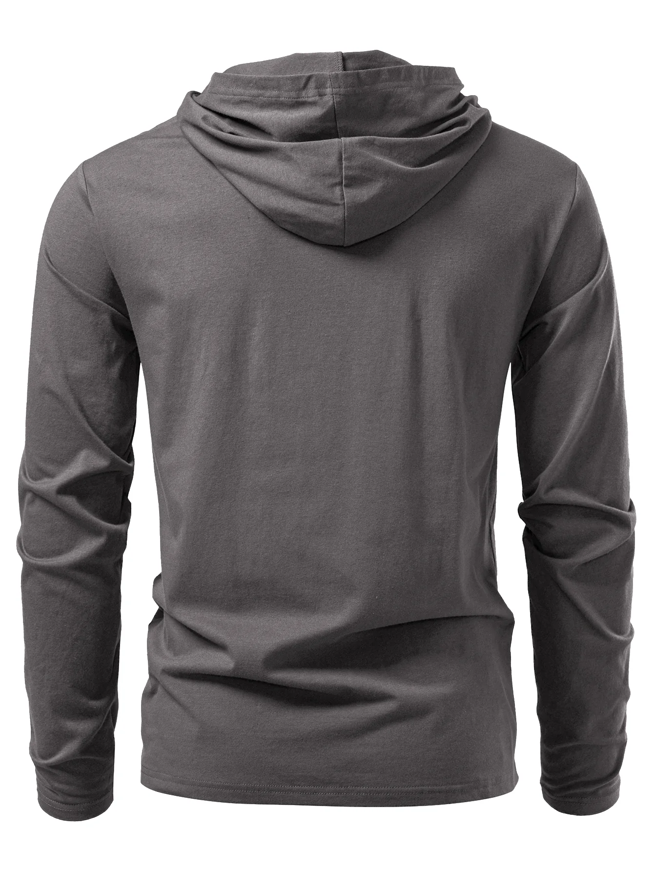 Langärmliges Baumwoll-Kapuzen-T-Shirt - Image 12