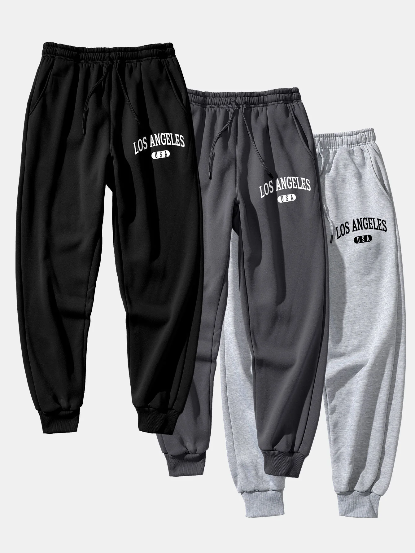 3 Teile Los Angeles Print Jogginghose