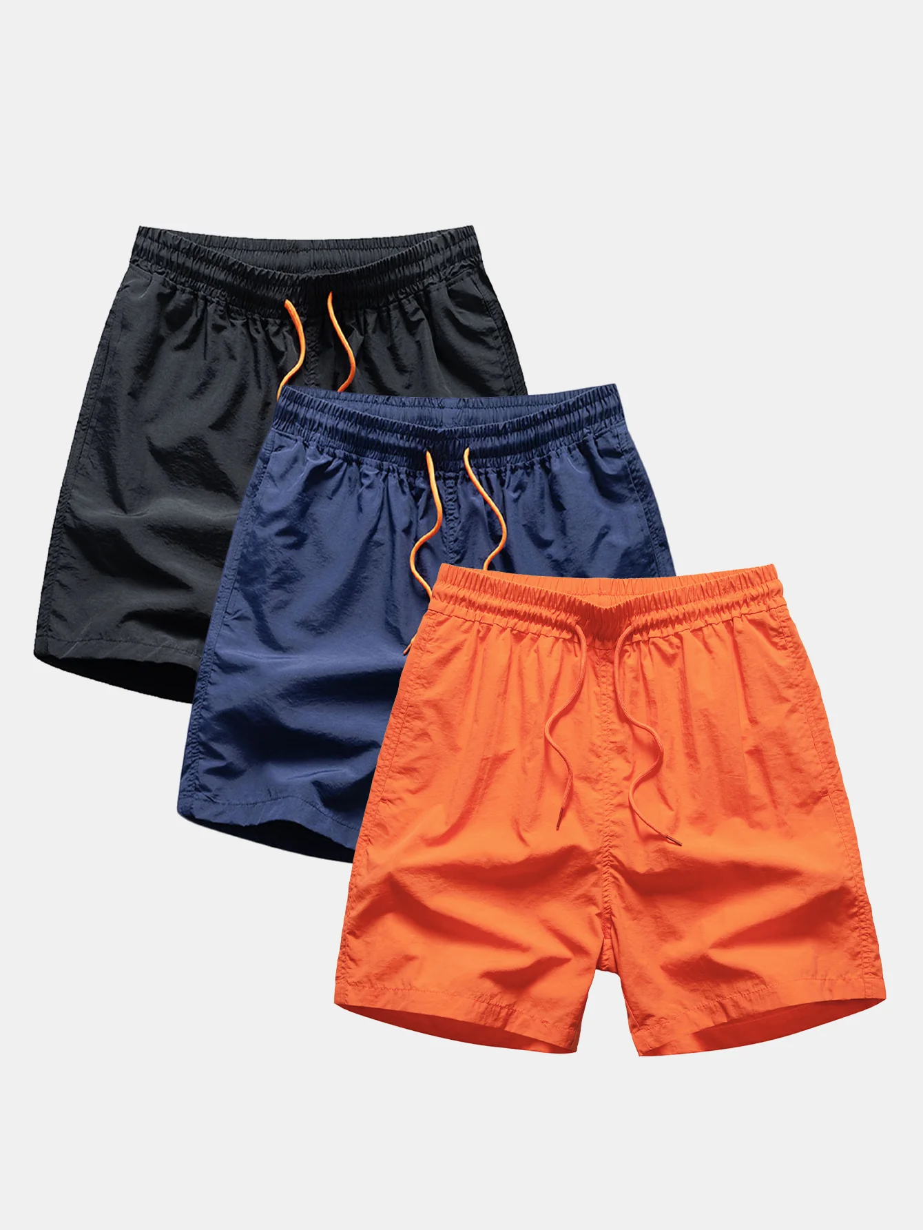 3 Stück Herren Mid-Length Badeshorts mit Kordelzug - Image 4