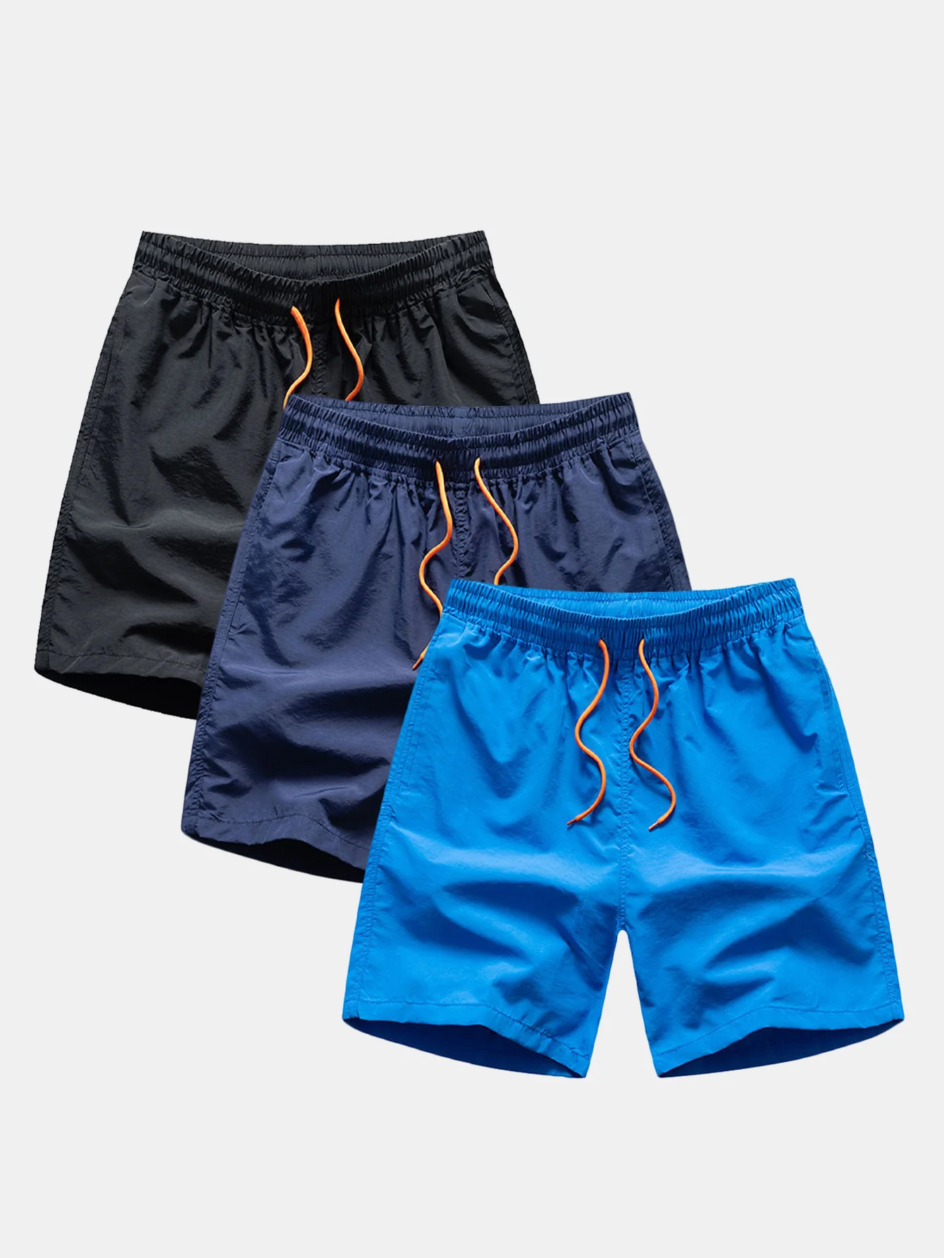 3 Stück Herren Mid-Length Badeshorts mit Kordelzug - Image 5