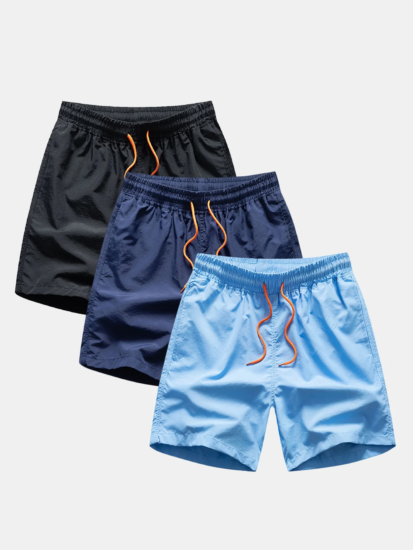 3 Stück Herren Mid-Length Badeshorts mit Kordelzug - Image 6