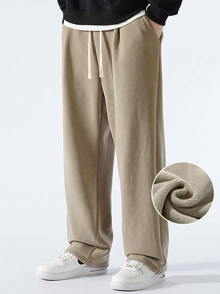3 Teile Polarfleece Lockere Passform Gerade Bein Hose - Image 2